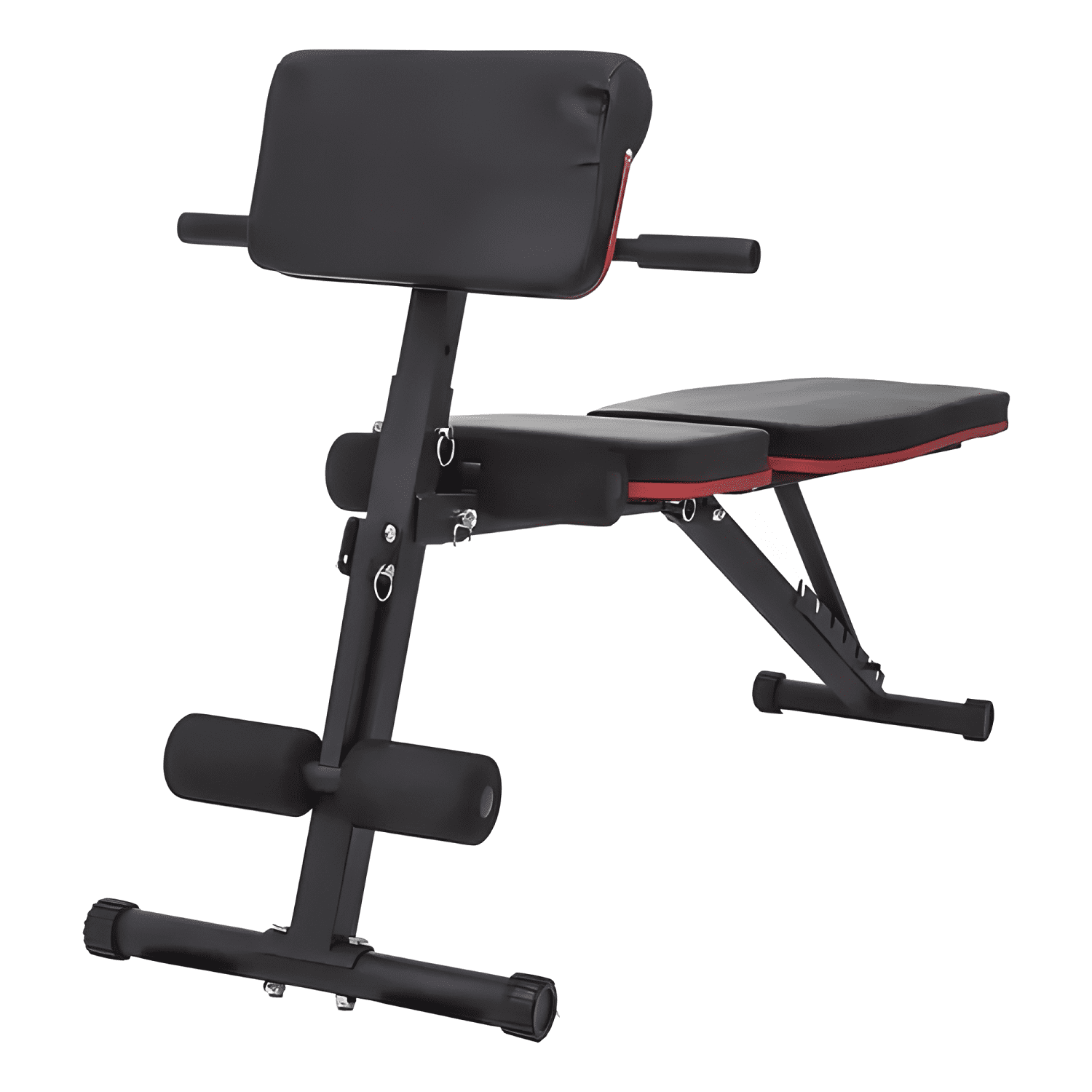 Banco abdominal plegable con respaldo 7 posiciones negro #2-4