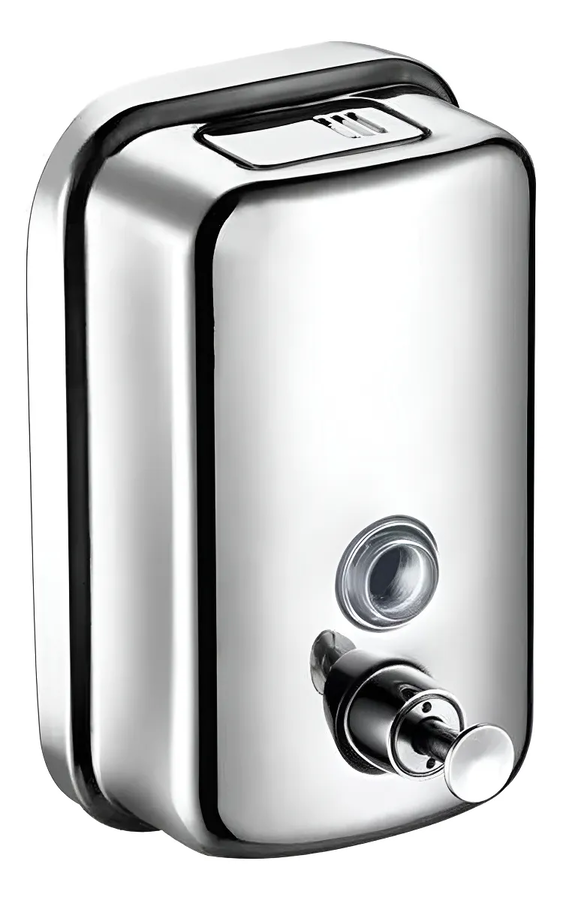 Dispenser De Jabon Liquido Gadnic Metalico Baño Cocina 500ml Color Plateado-0