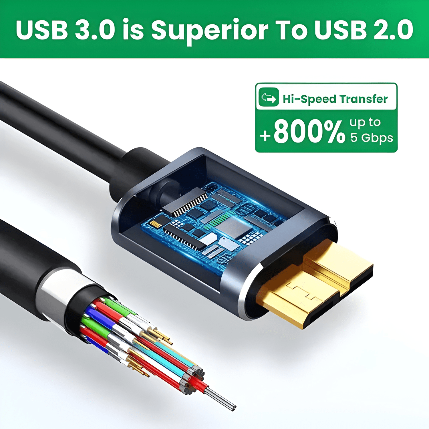 Cable USB c micro b 3.0-3