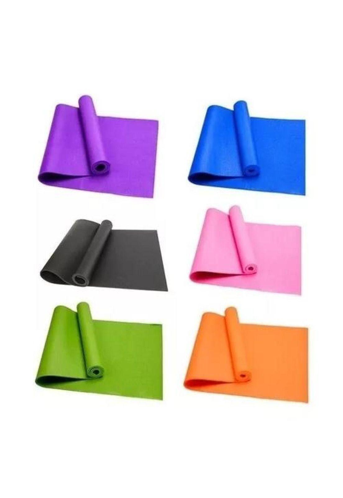 Colchoneta de Yoga - Manta con Bolso de Deporte, 4 mm, 173x61 cm, Color Morado-2