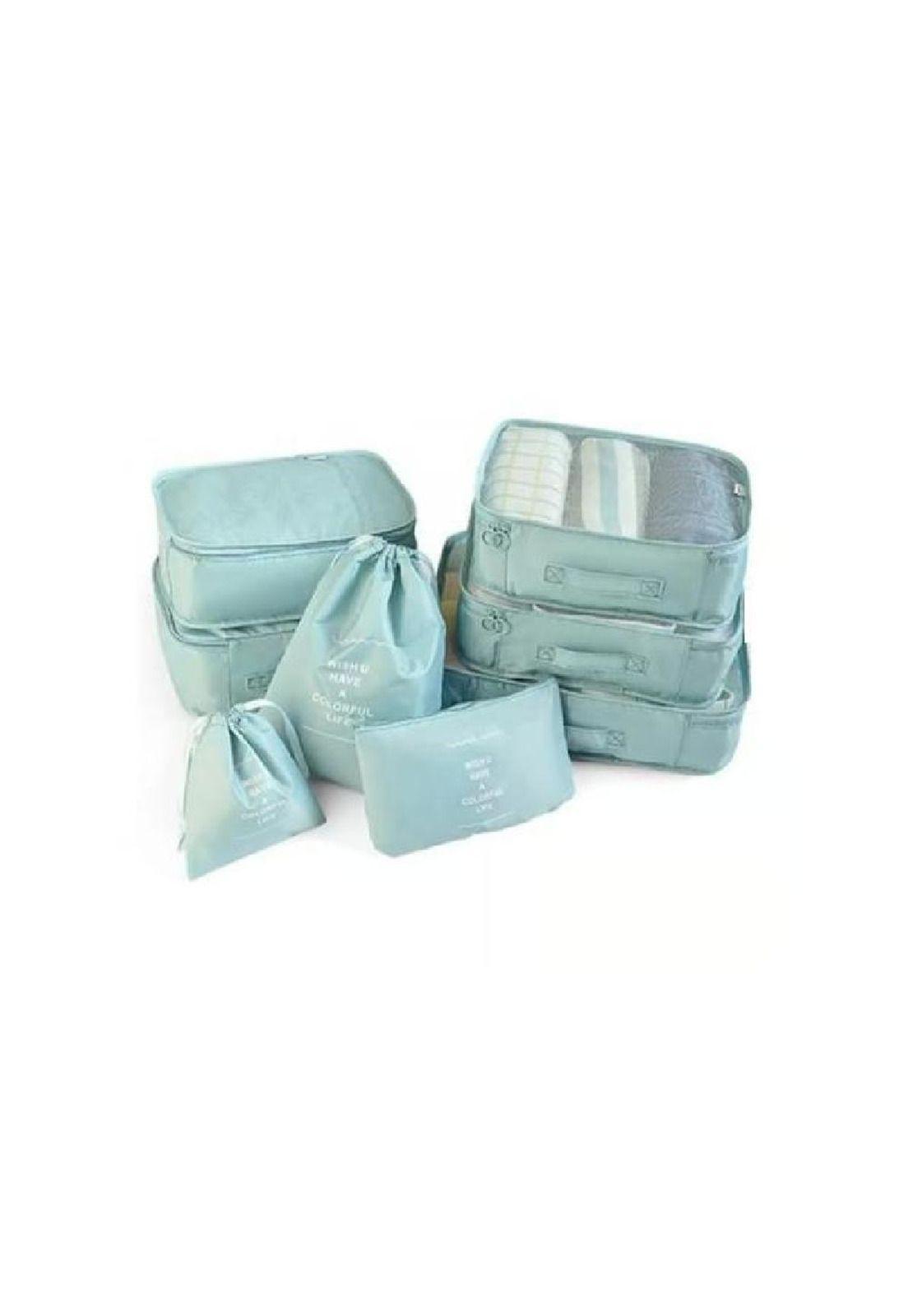 Bolsas de Viaje 8 en 1 - Organizadoras de Viaje para Maleta - Color Celeste-3
