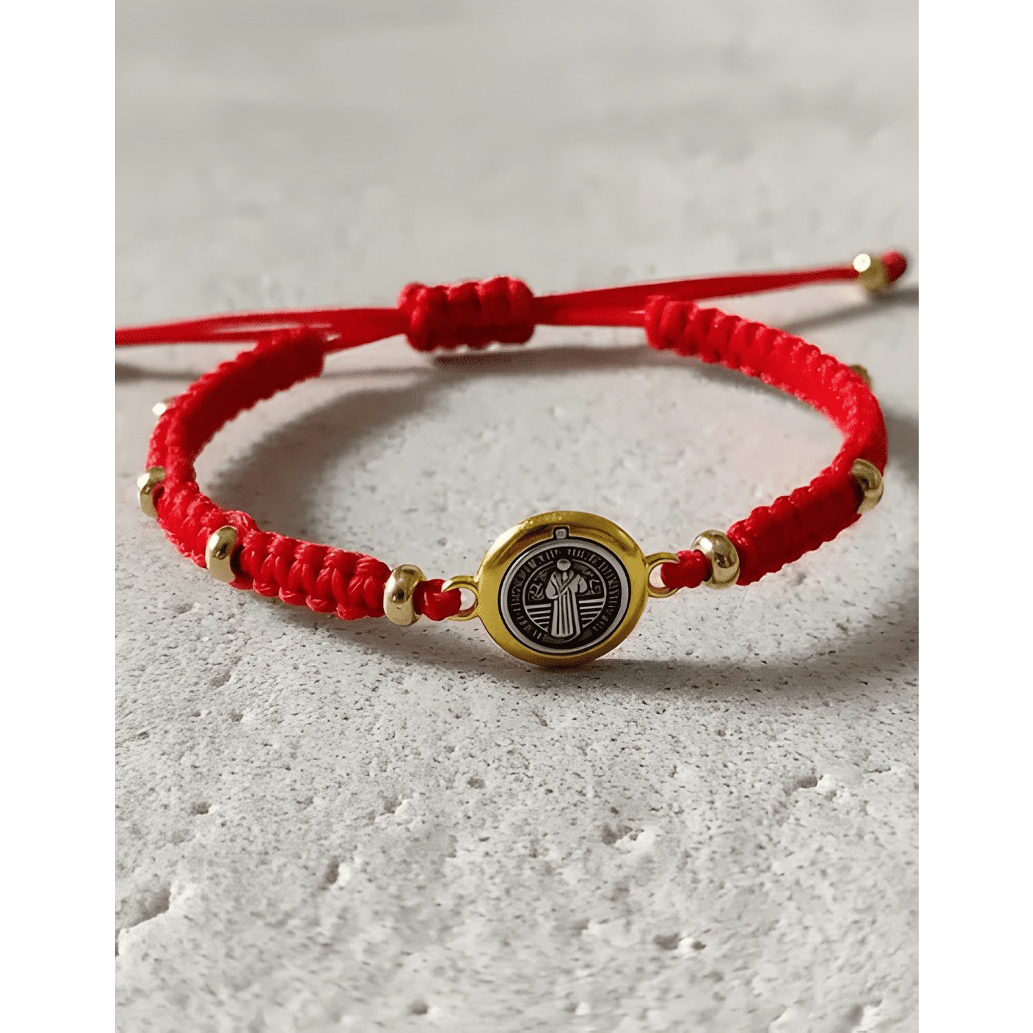 Set 12 pulseras hilo san benito mal de ojo ajustables Rojo-1