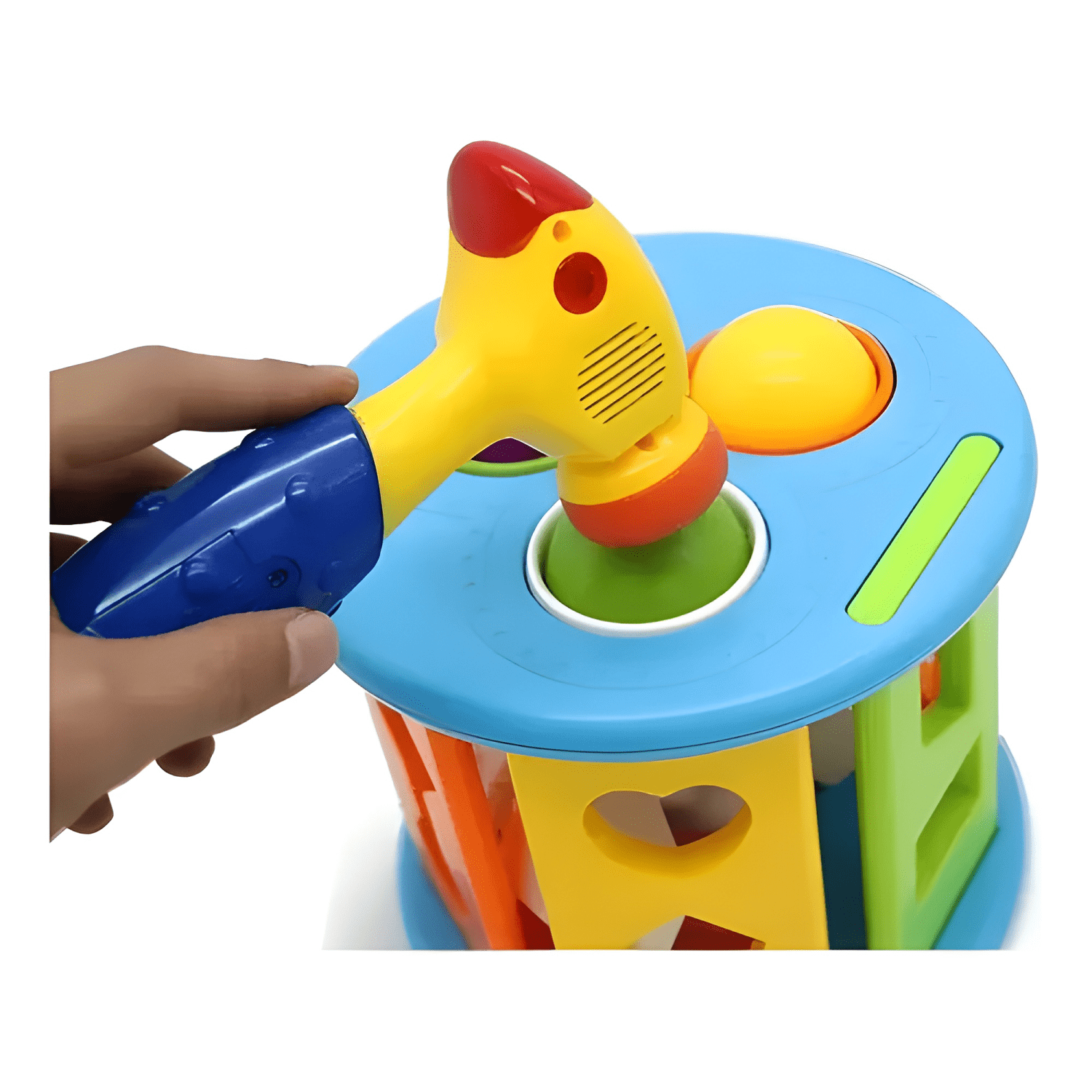 Juguete didáctico torre de encaje y martillo juego para bebe-2