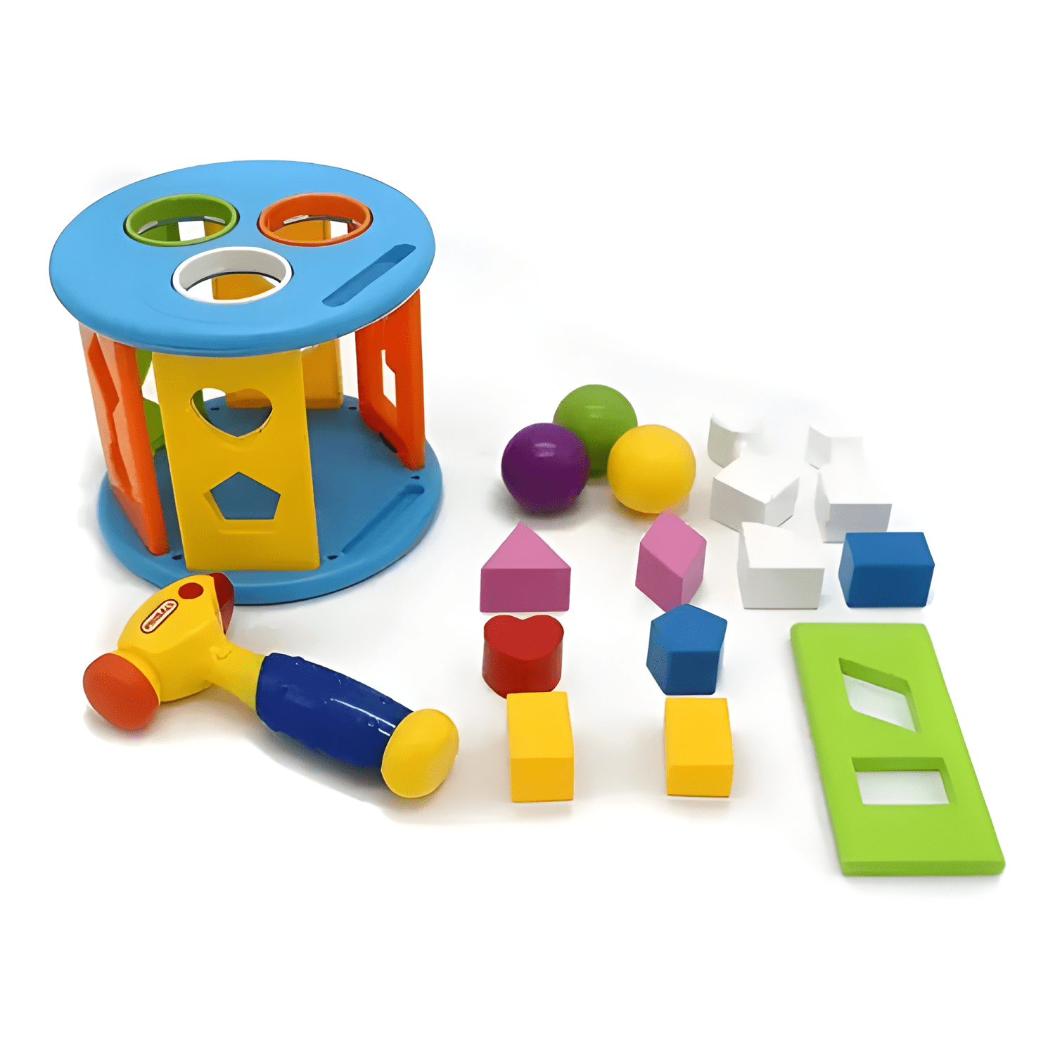 Juguete didáctico torre de encaje y martillo juego para bebe-4