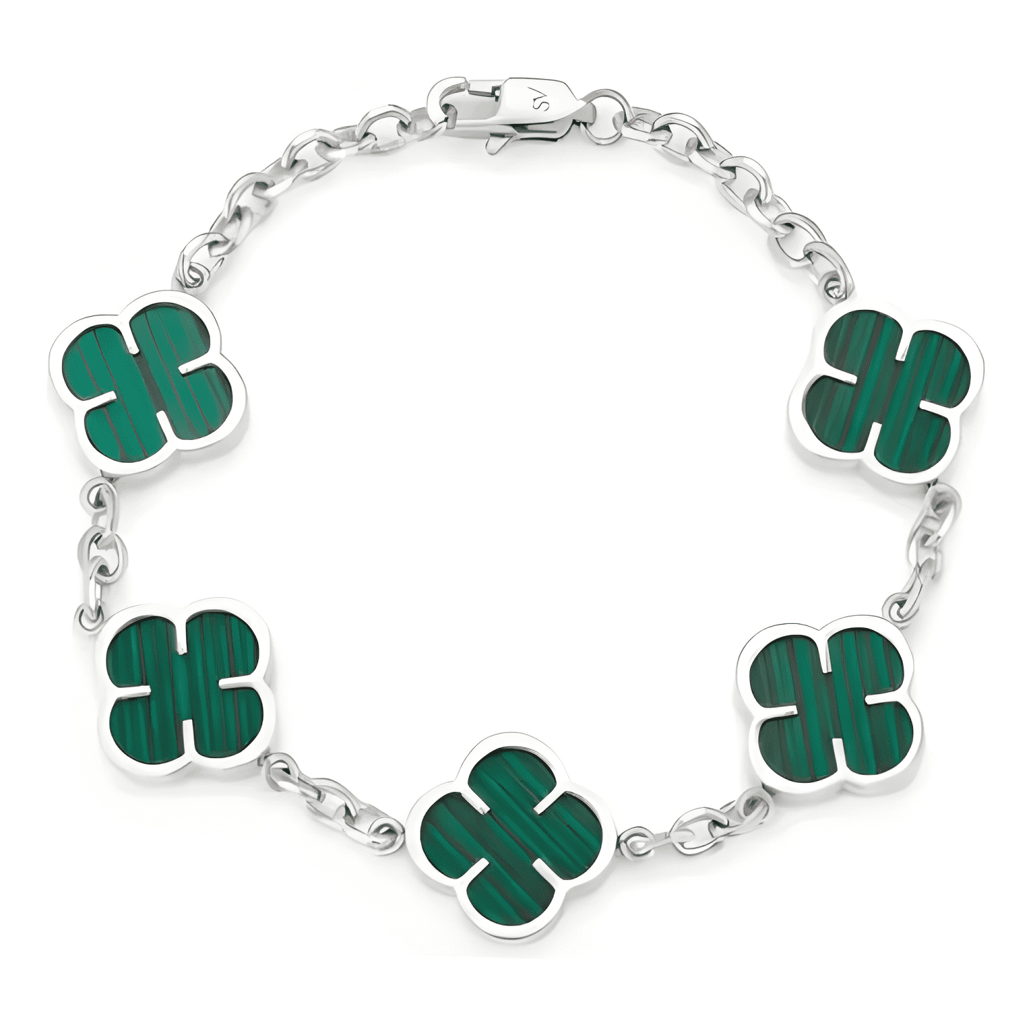 Pulsera green clover oro18k positividad saint venik #2-0