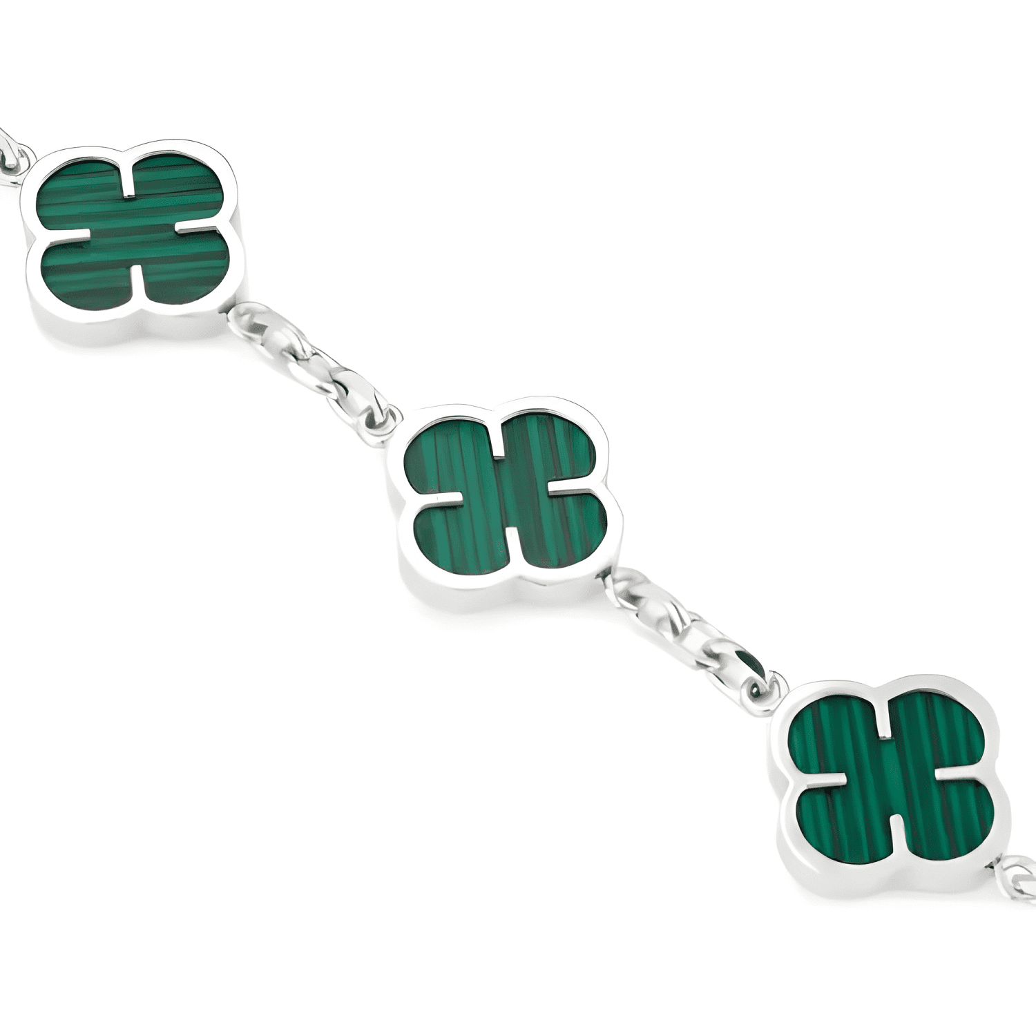 Pulsera green clover oro18k positividad saint venik #2-3