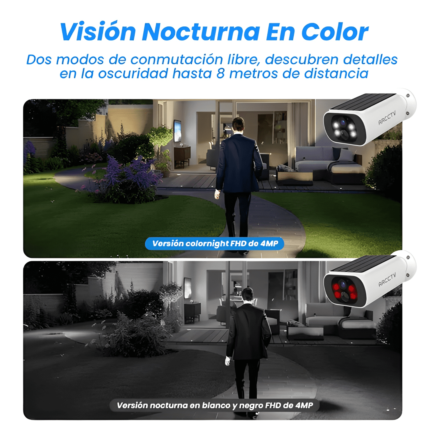Arcctv Camara de Seguridad Solar Wifi Ip 5g Exterior Blanco-4