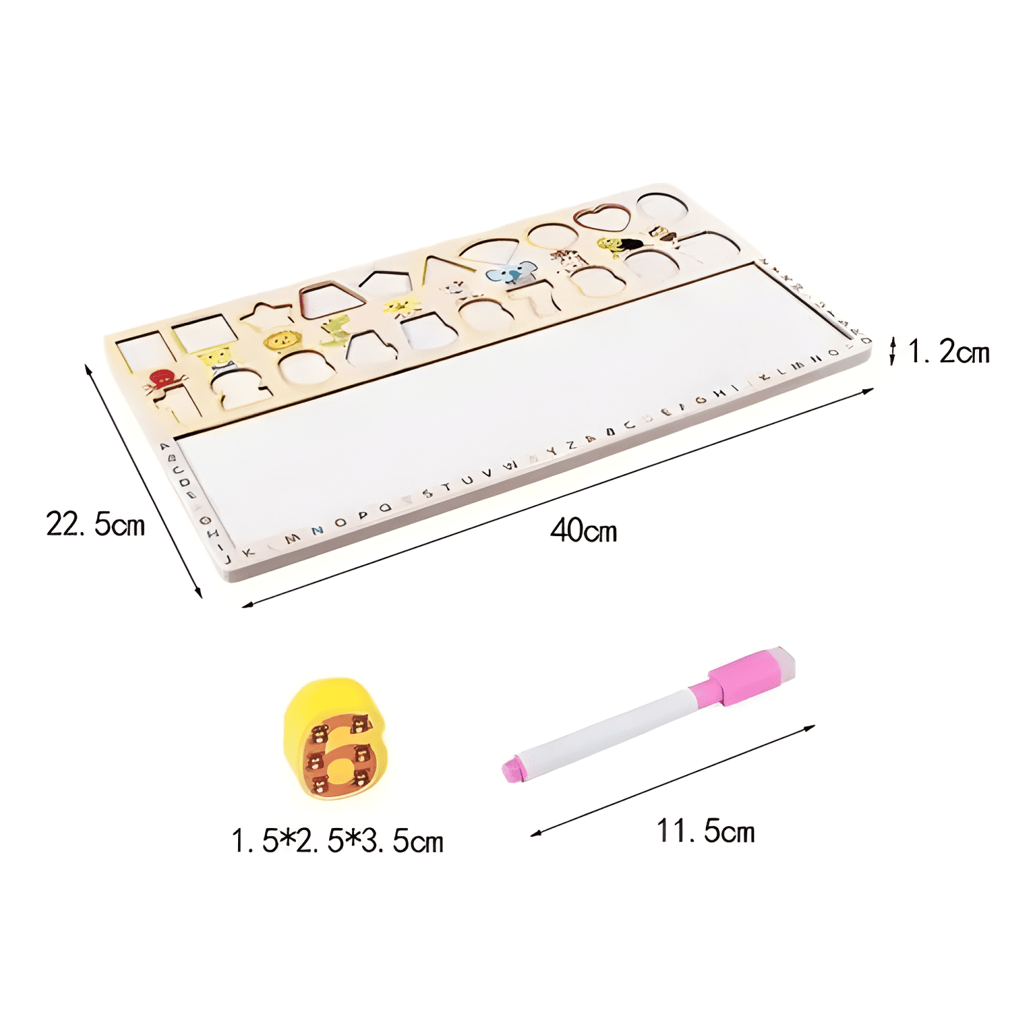 Juego didáctico para niños pizarra 3 en 1 madera #2-4