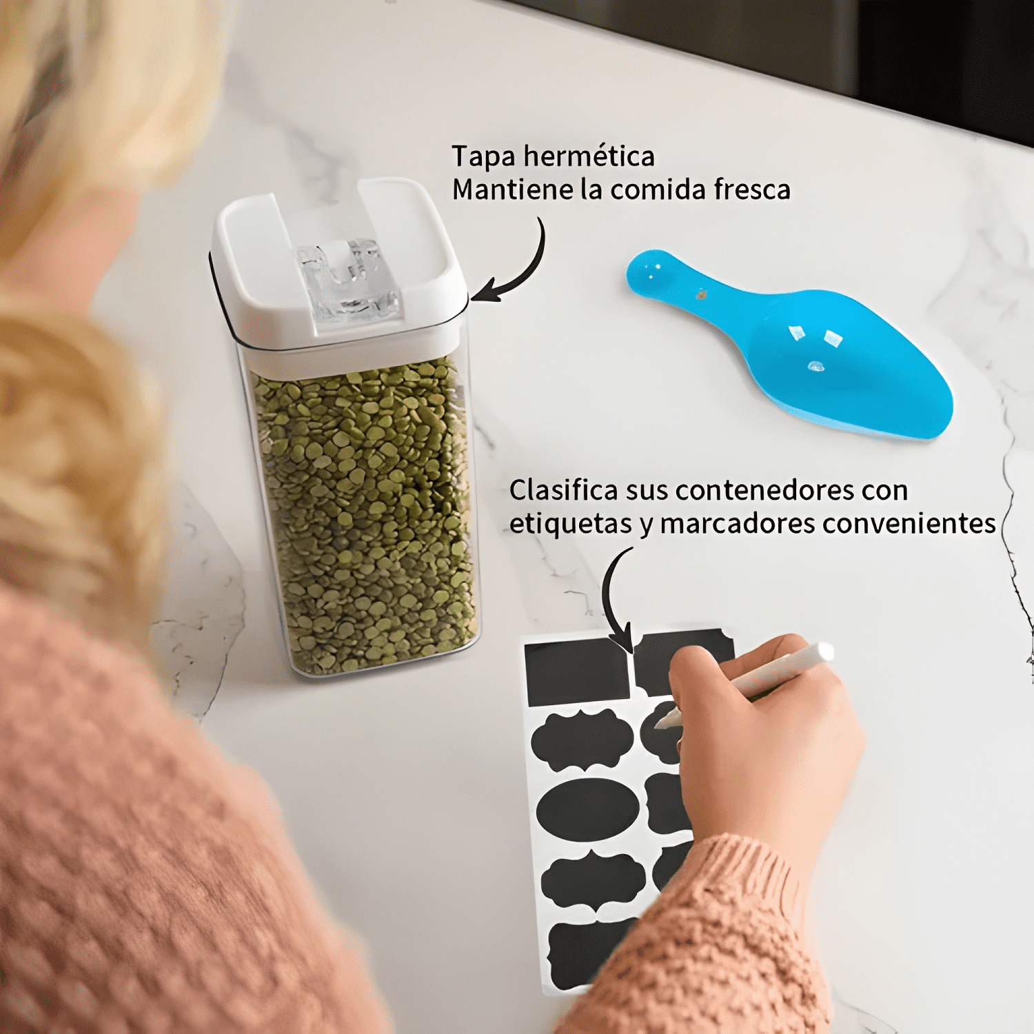 Set 7 contenedores herméticos acrílicos para cocina-4