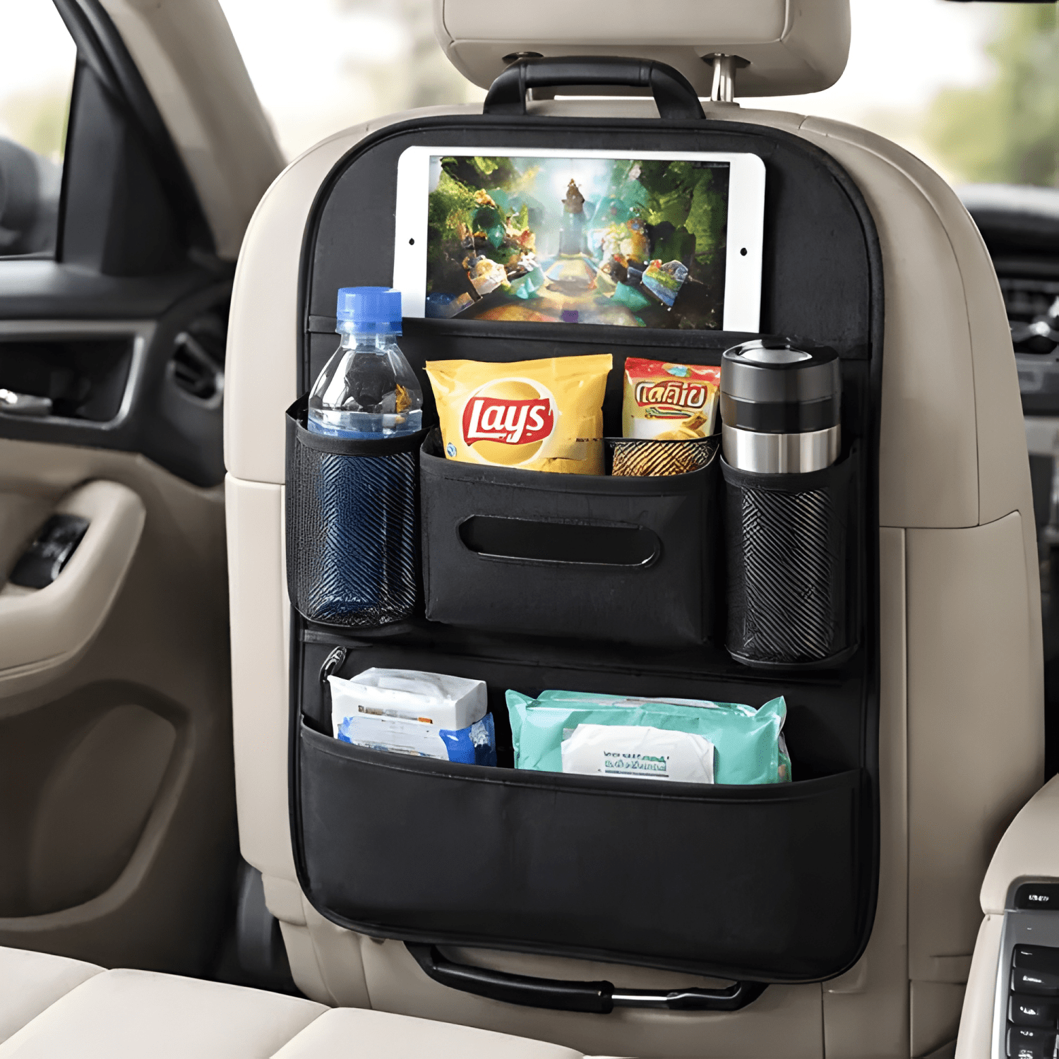 Bolso Organizador Para Respaldo Asiento Trasero Auto Pa #923-2