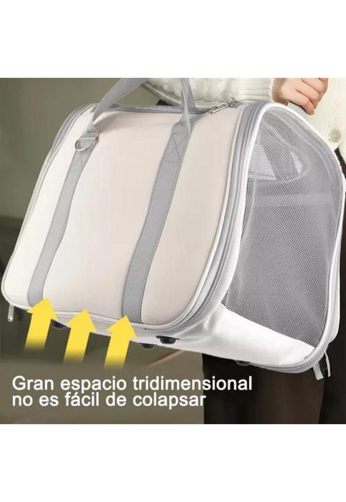 Bolsa mochila para transporte de mascotas perro y gato 20 L blanco-6