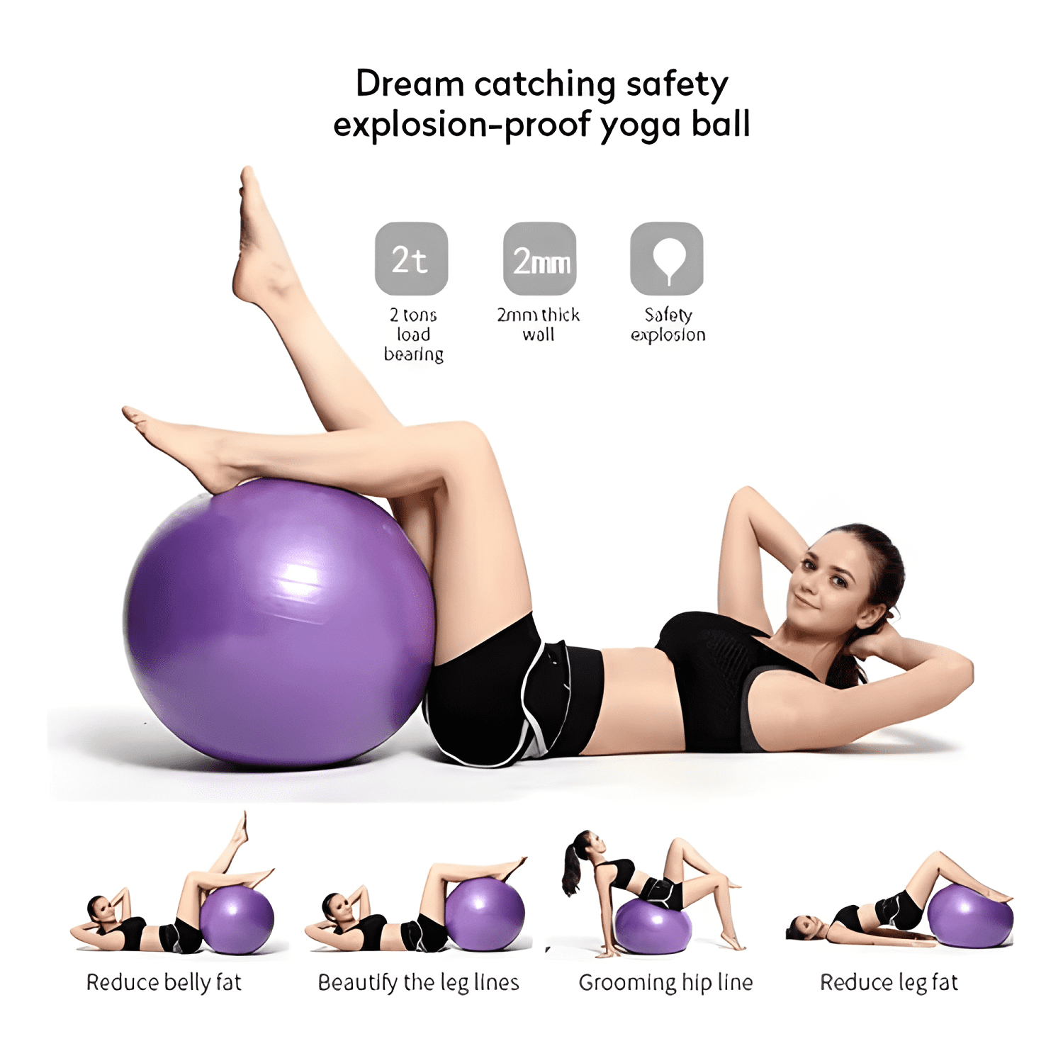 Pelota balon 75 cm pilates yoga + inflador pelotas-2
