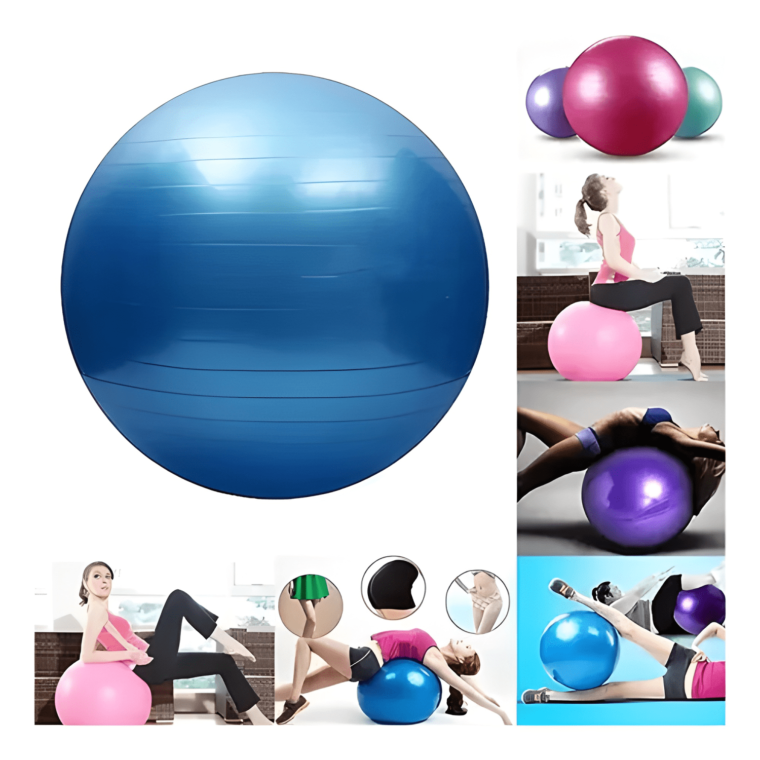 Pelota balon 75 cm pilates yoga + inflador pelotas-3