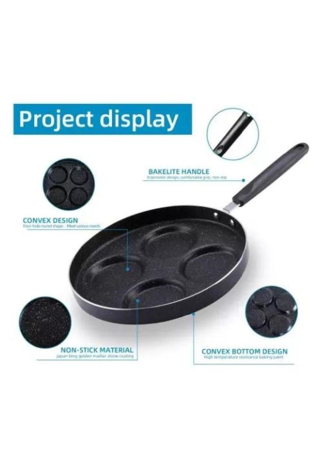 Sartén para tortillas con 4 agujeros, antiadherente-3