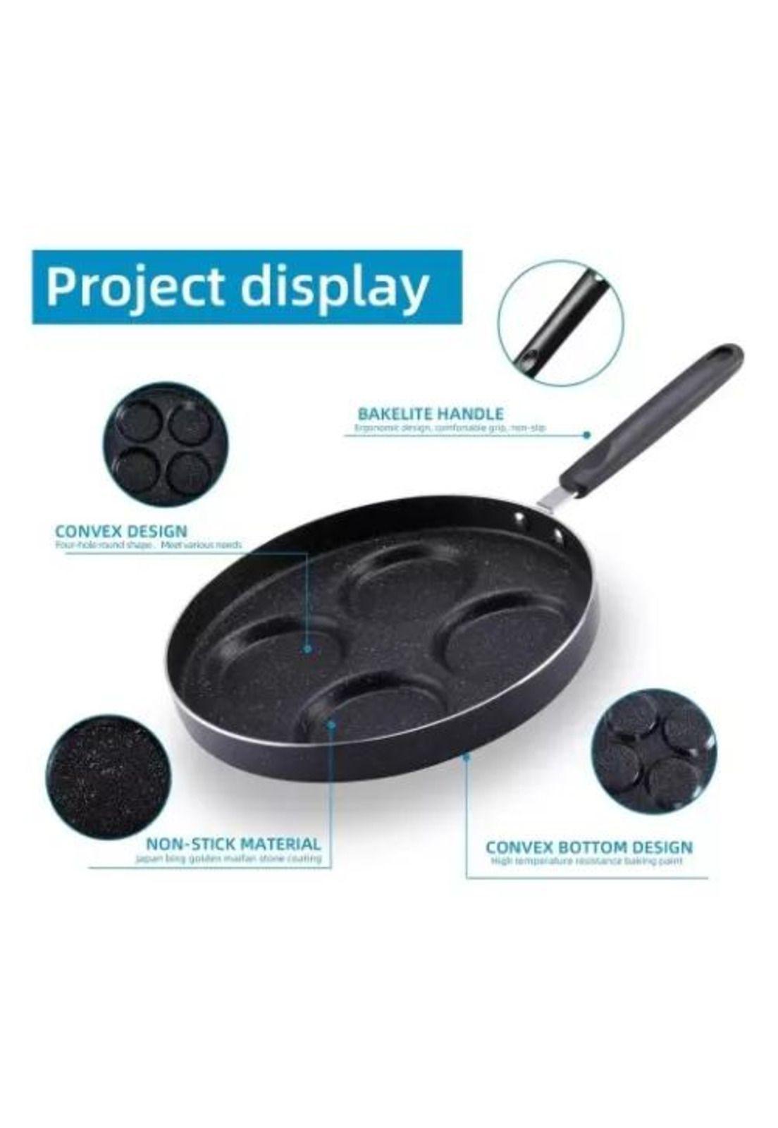 Sartén para tortillas con 4 agujeros, antiadherente-8