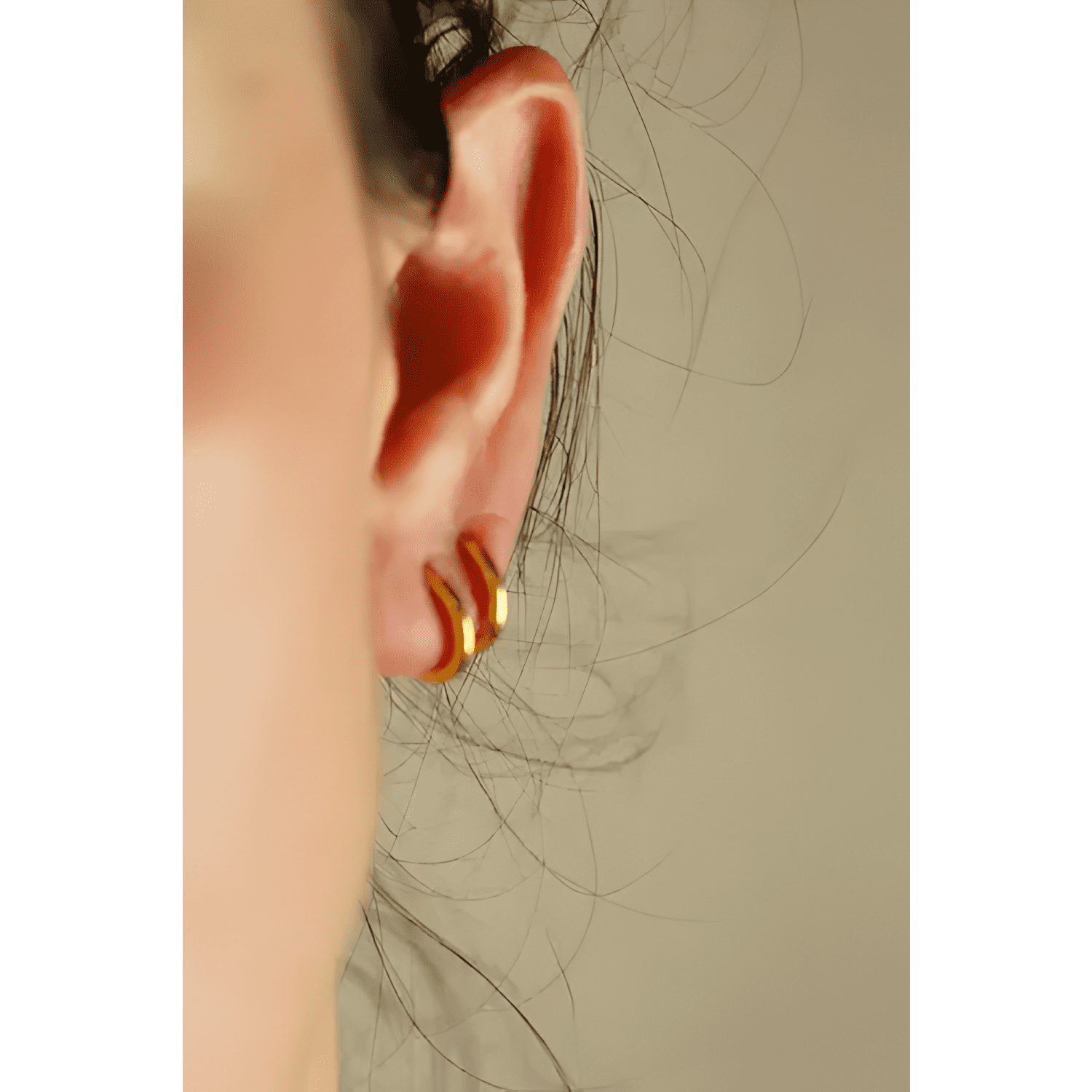 Argollas Titanio 8mm Astm F136 G23 Chapadas En Oro 18k #3-2