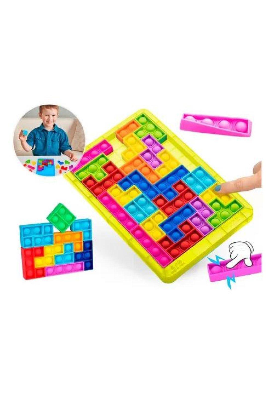 Juego Pop It rompecabeza burbujas bloques Tetris puzzle, verde-0