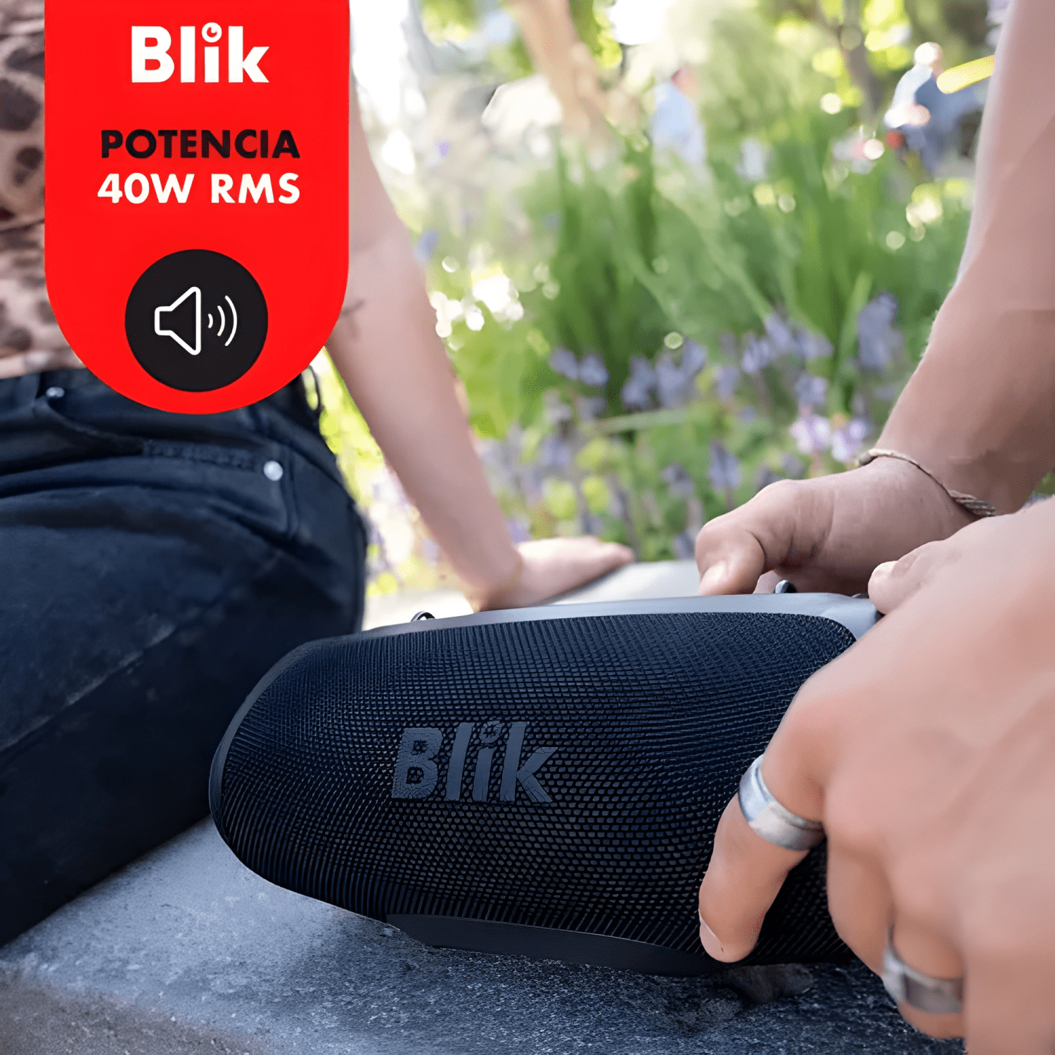 Parlante bluetooth portátil bass200 40w ipx7 Negro-1