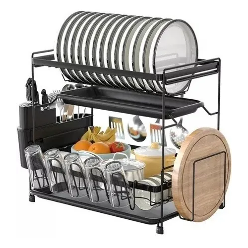 Escurridor loza aluminio 2 niveles Angelstock-0