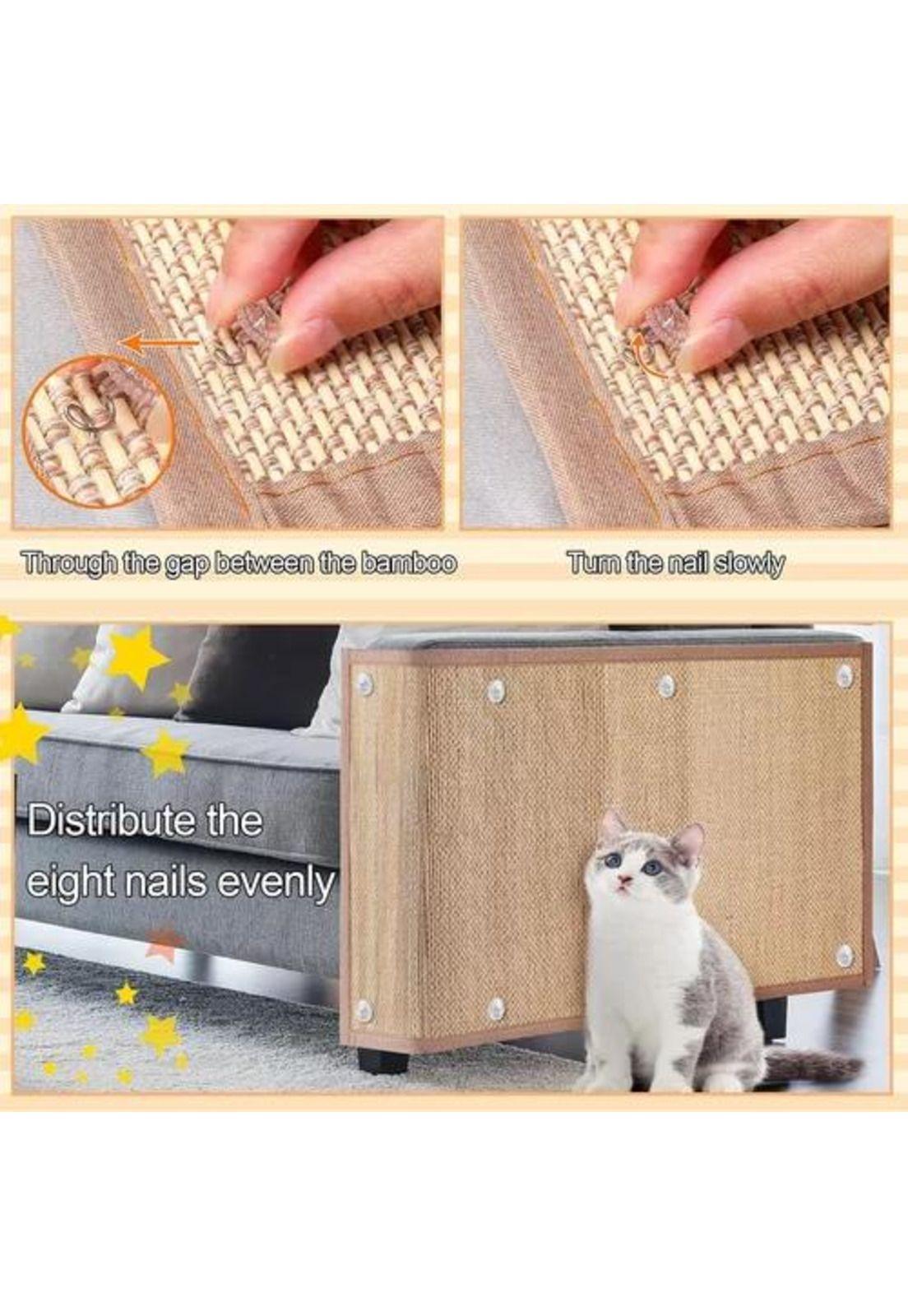 Rascador gato sillon muebles tipo alfombra sisal 80x50cm caf-2