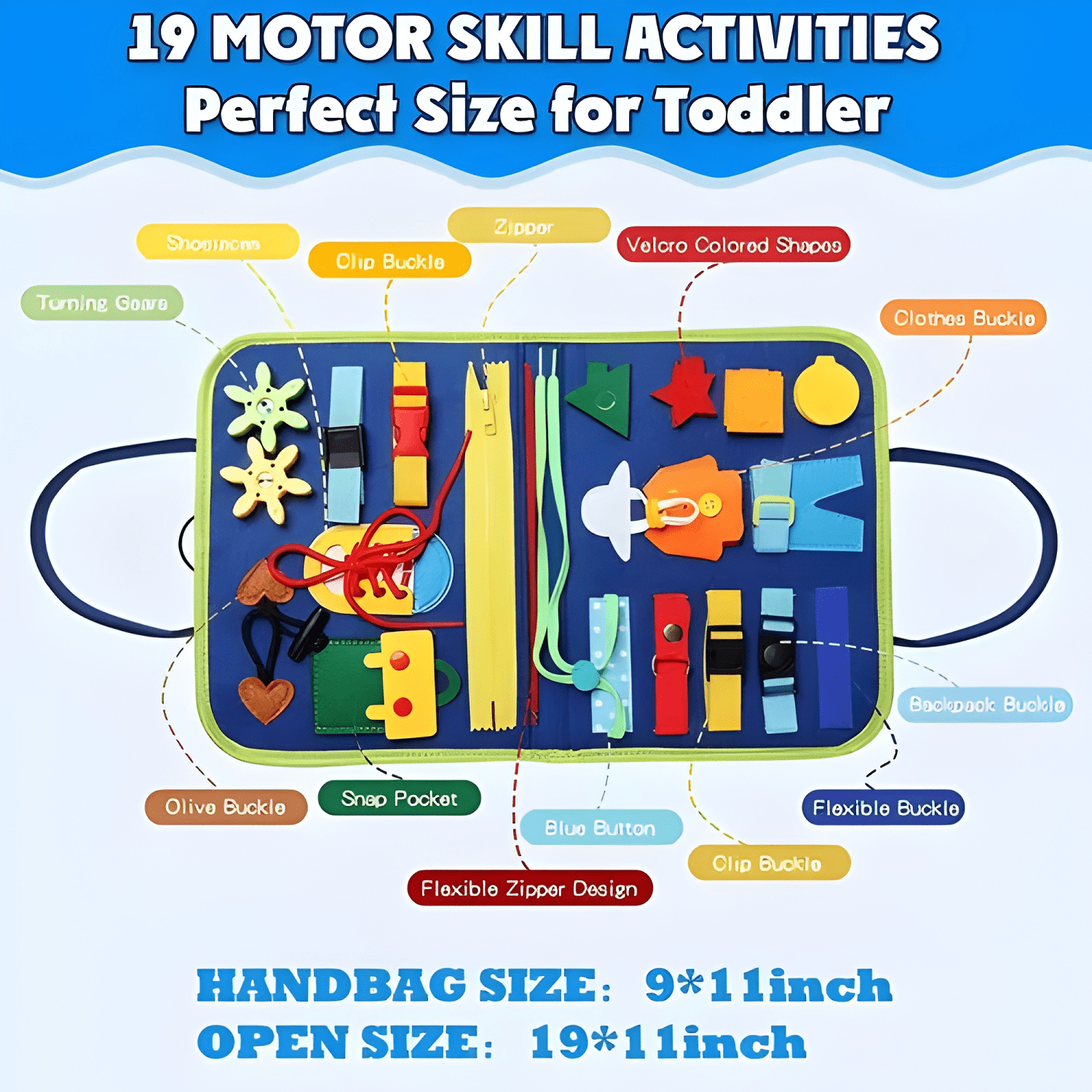 Tablero sensoriales interactivo montessori juego #2-3