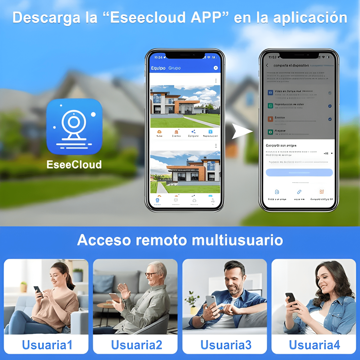 2nlf® 2pcs Cámaras de Seguridad Exterior Wifi Ip Alarma-4