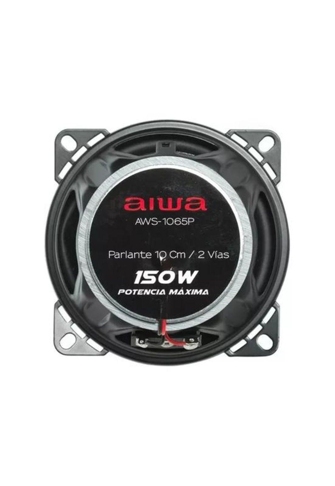 Parlantes para auto 10cm 2 vías 150W Aiwa AWS-1065P, color negro-3