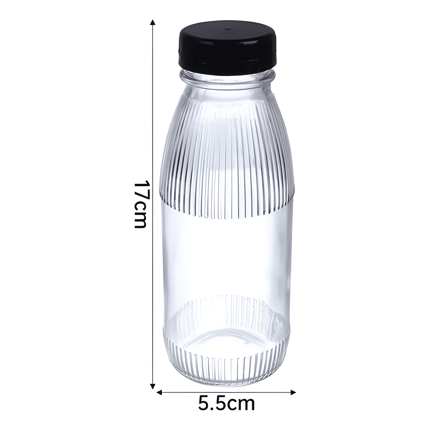Pack 12 botellas para jugos 300 ml tapa plástica, blanco-2