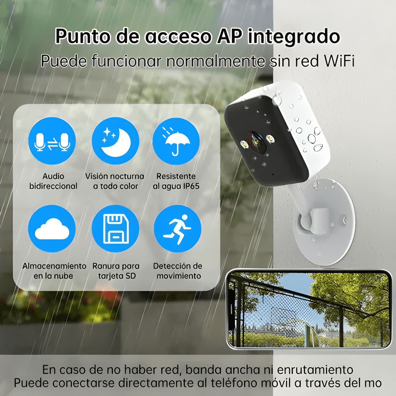 Cámara de Seguridad Wifi Exterior 3mp Ip Alarma Color Noche-2