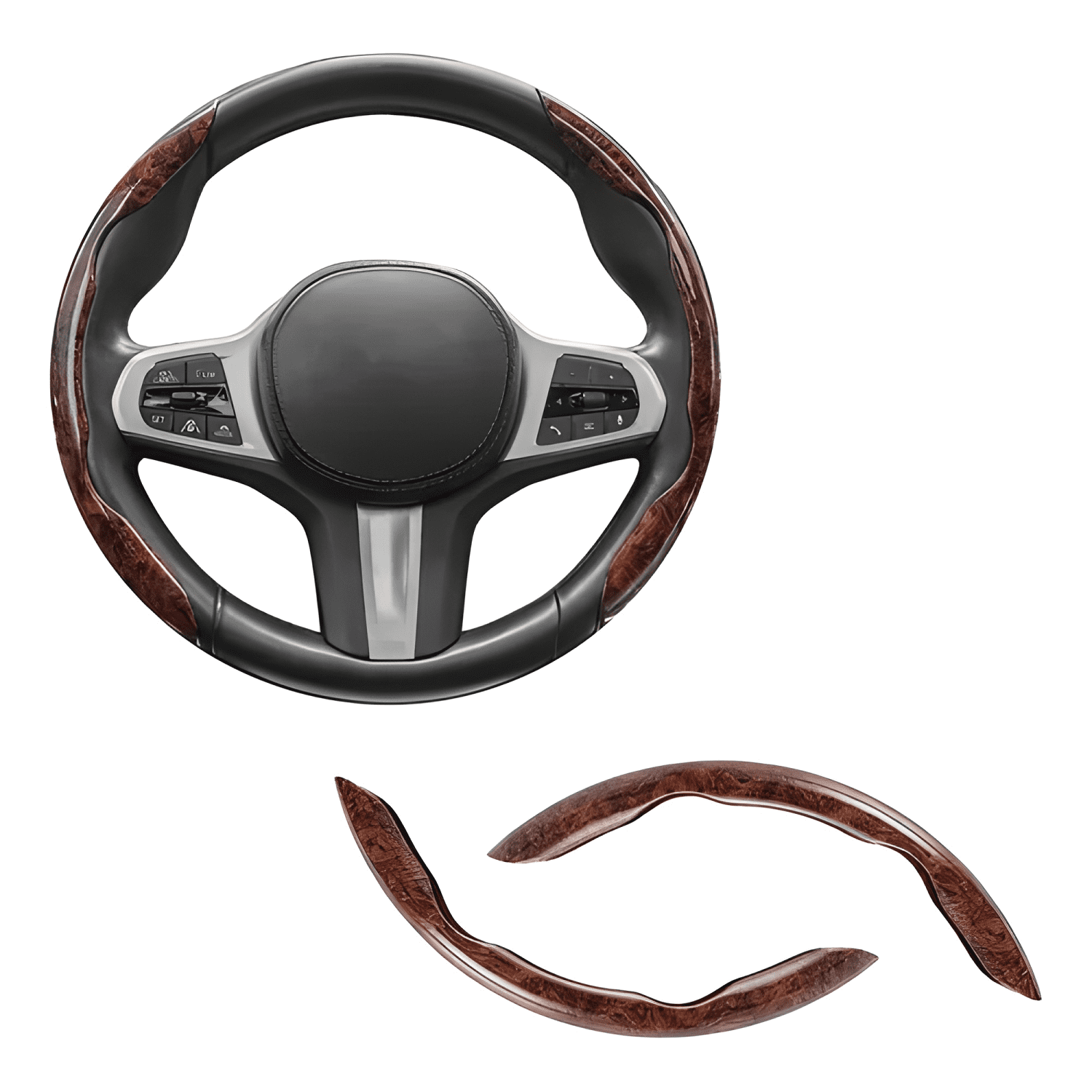 Funda Cubre Volantes Accesorios Auto Luxury Laterales Plus-0