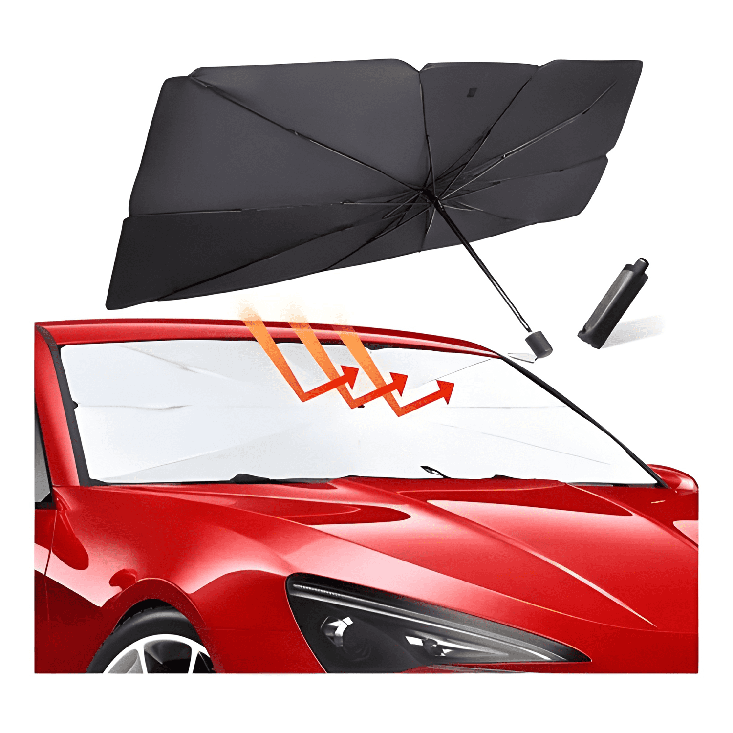Parasol Auto Cortinas para Vehiculos Tipo Sombrilla-1