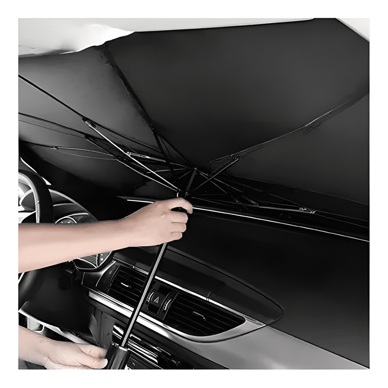 Parasol Auto Cortinas para Vehiculos Tipo Sombrilla-4