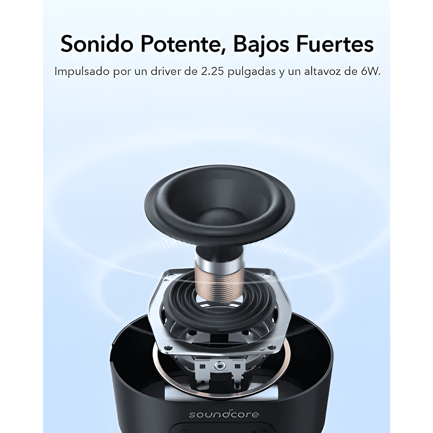 Parlante bluetooth portátil pyro mini, 6w, efectos Negro-4