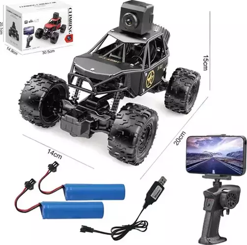 auto rc cámara wifi live video 2 baterías-0