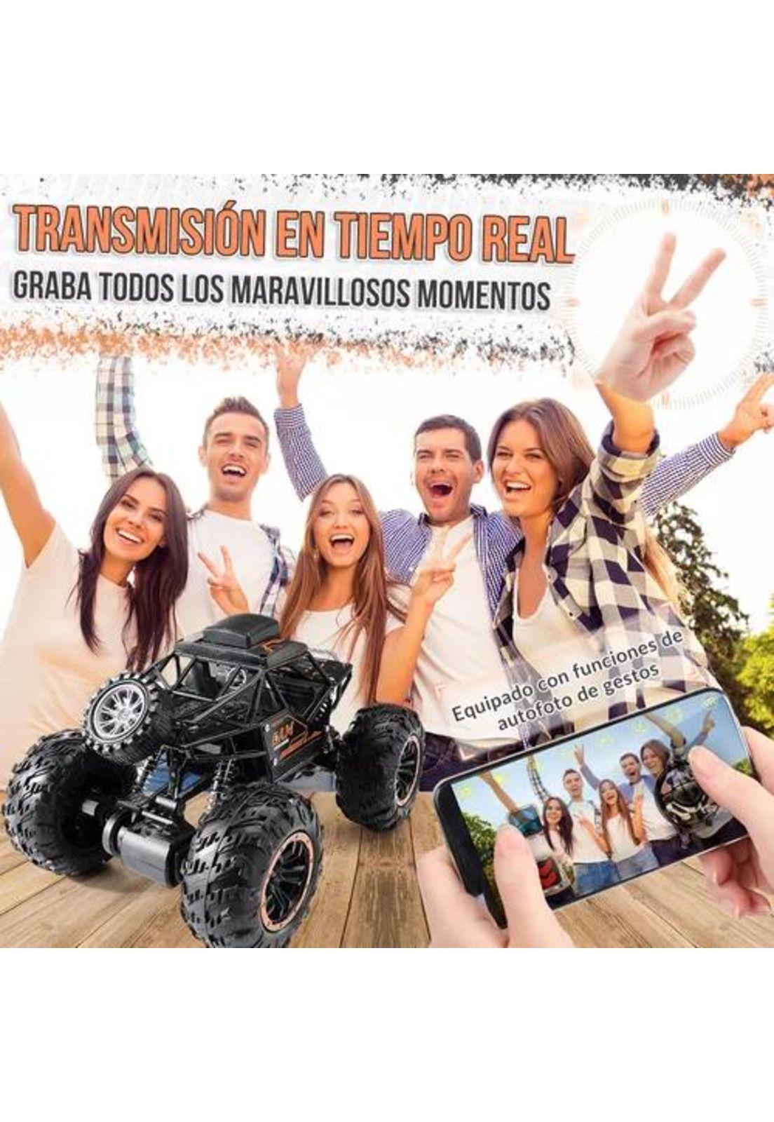 Auto a control remoto recargable con cámara HD WiFi negro-7