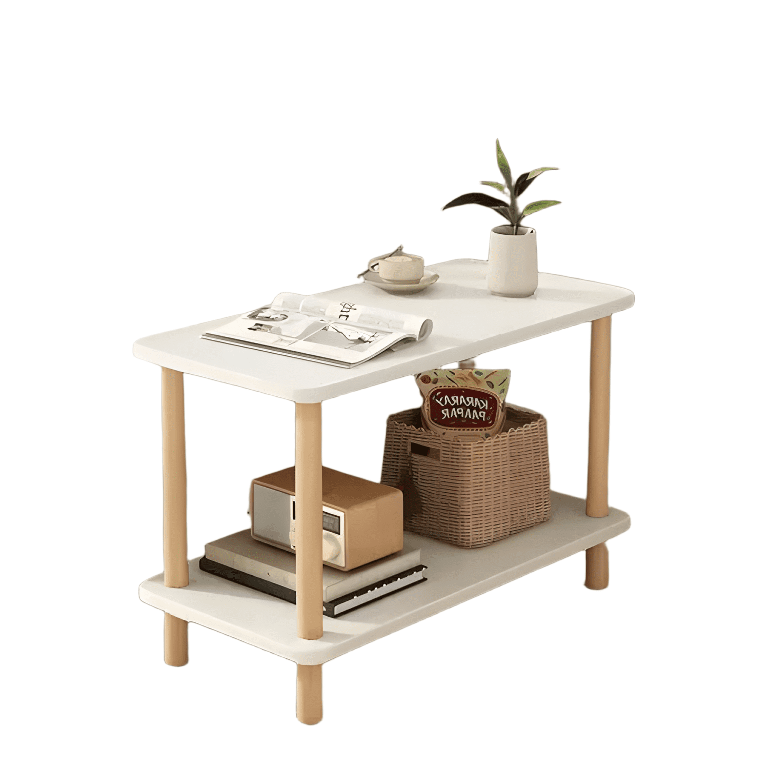 Mesa De Rectangular Dos Niveles 80x30x53 Cm #1-0