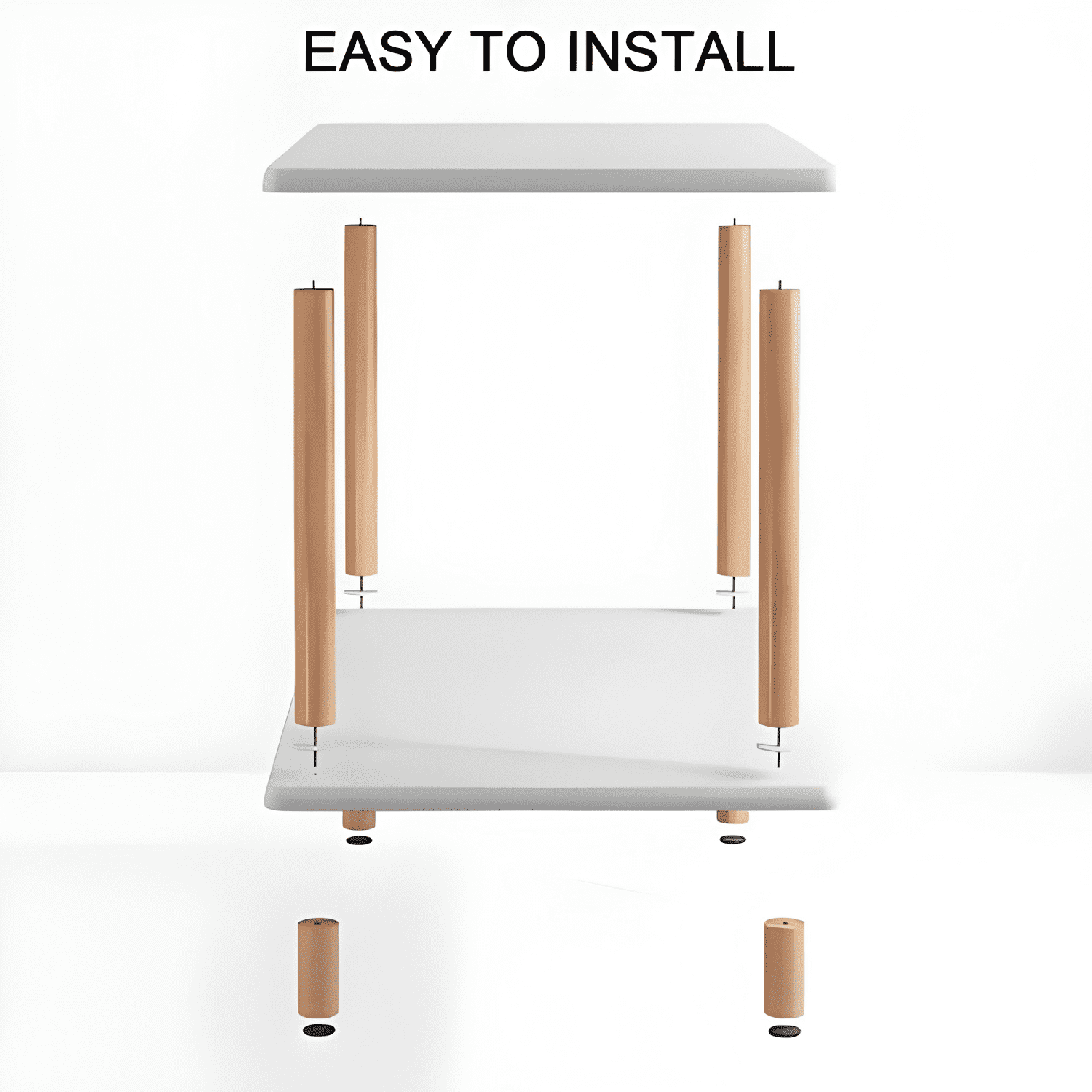 Mesa De Rectangular Dos Niveles 80x30x53 Cm #1-4
