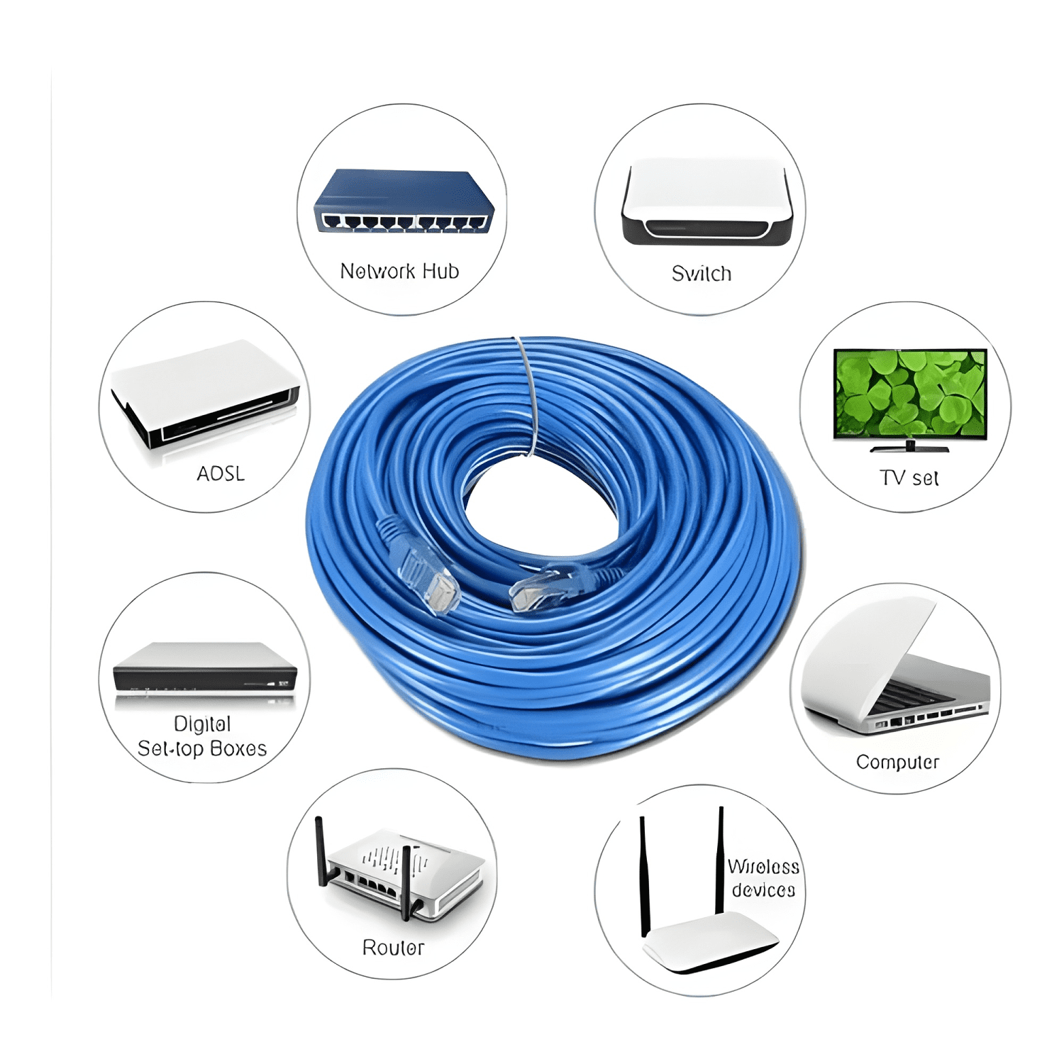 Cable Red Utp Cat6e Rj45 30 Metros Lan Cable #2-3