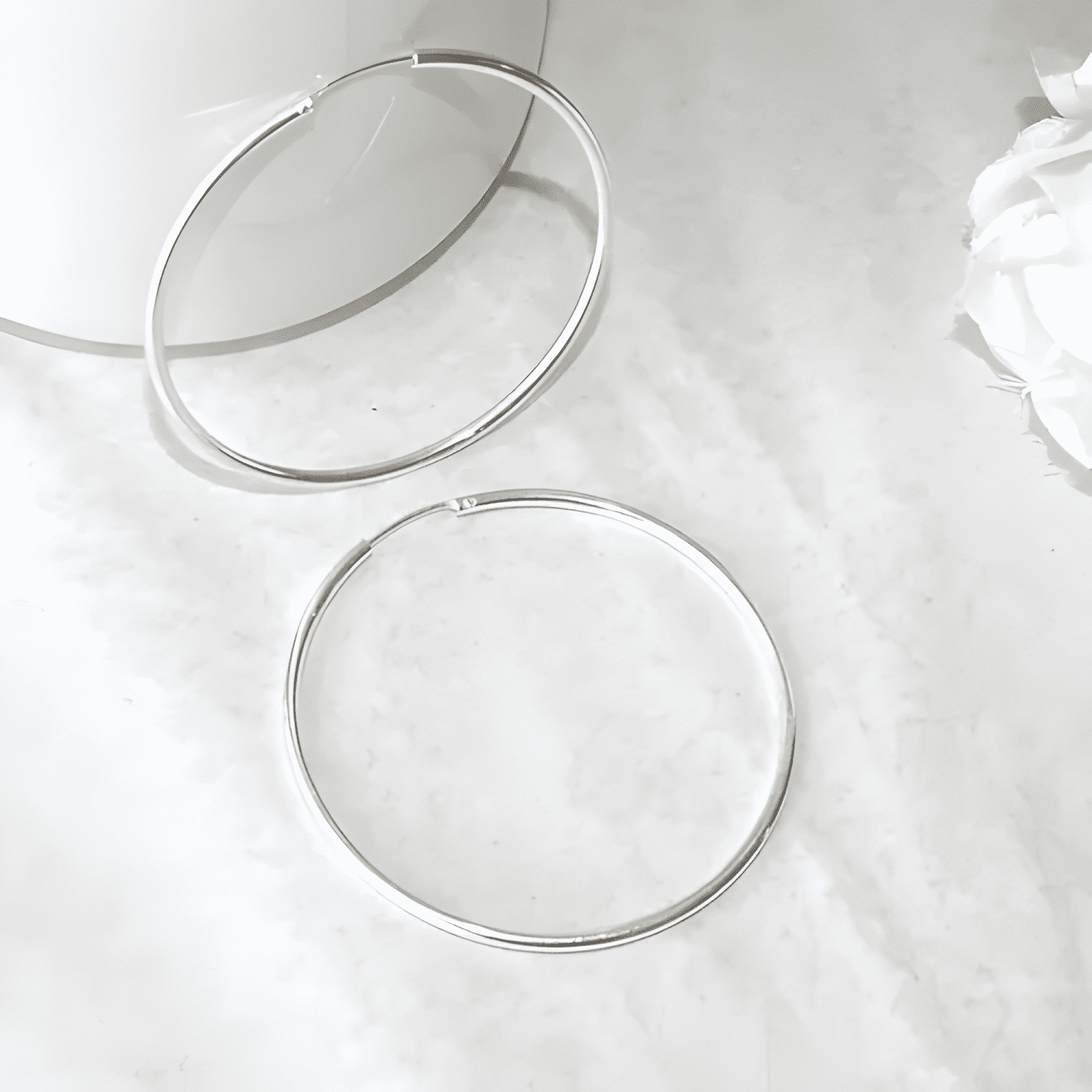 Aros De Plata 925 Argollas 50 Mm-4