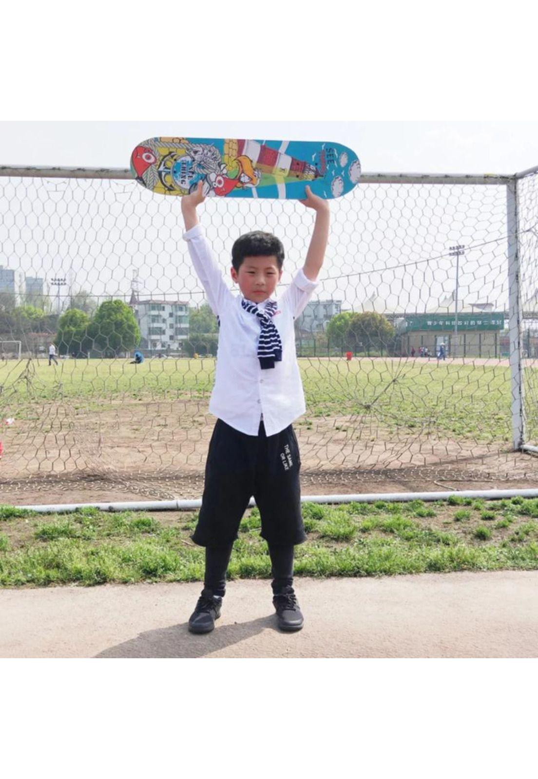 Tabla skate madera perro 7 láminas 32'', negro-2