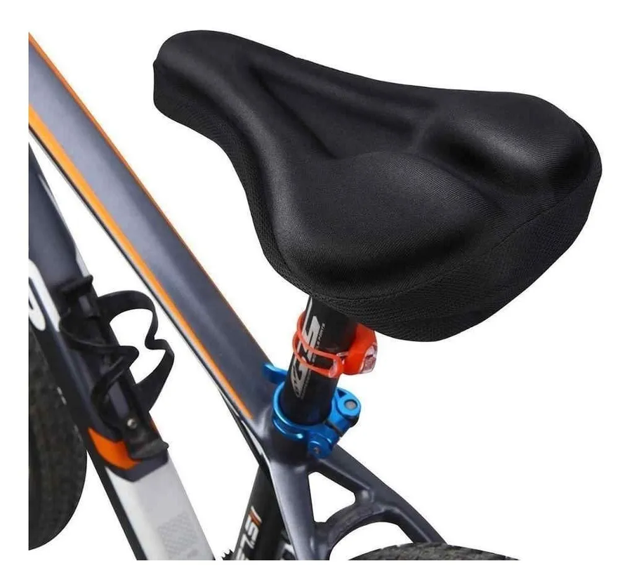 Cubre Asiento De Gel Para Bicicleta Tamaño Grande Ajustable-0
