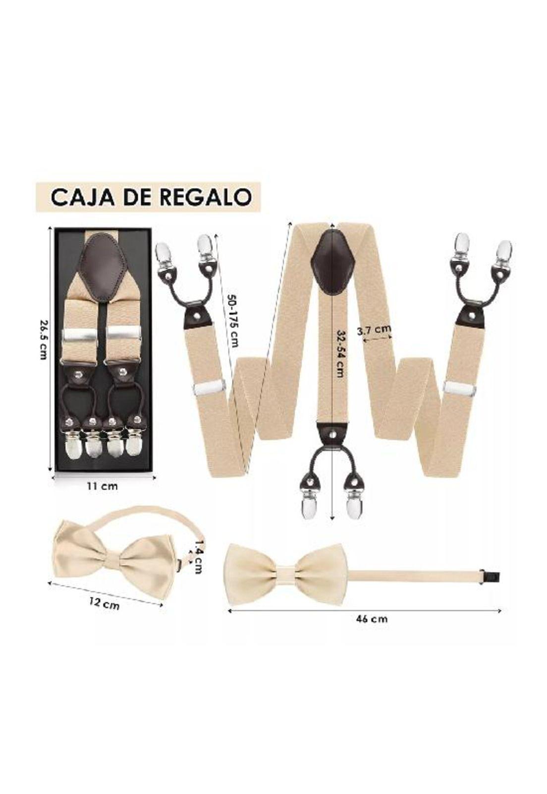 Suspensor humita en caja tirantes hombre ajustable elástico, caqui-4