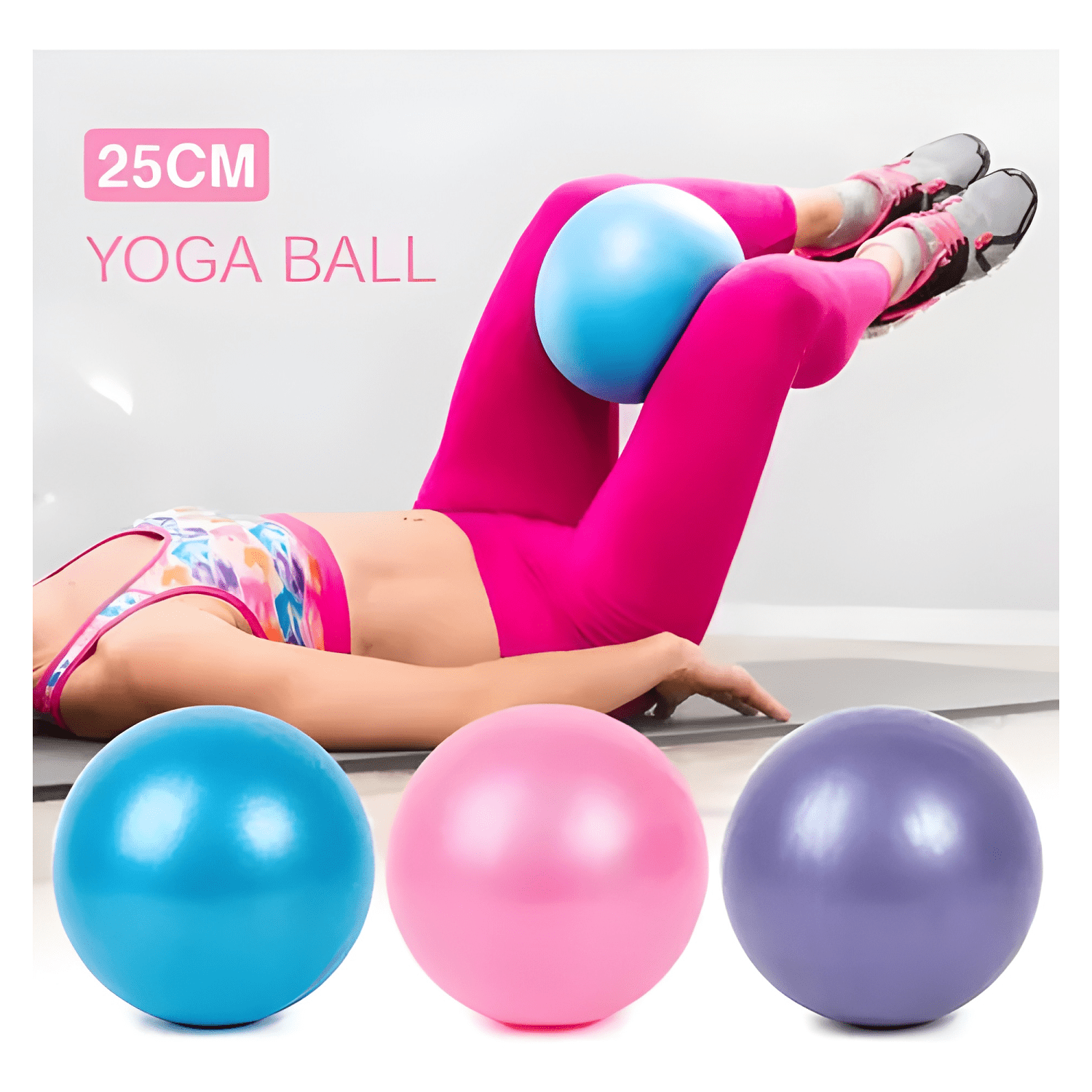 Pelota balón pilates yoga 25cm ejercicios lisa-2
