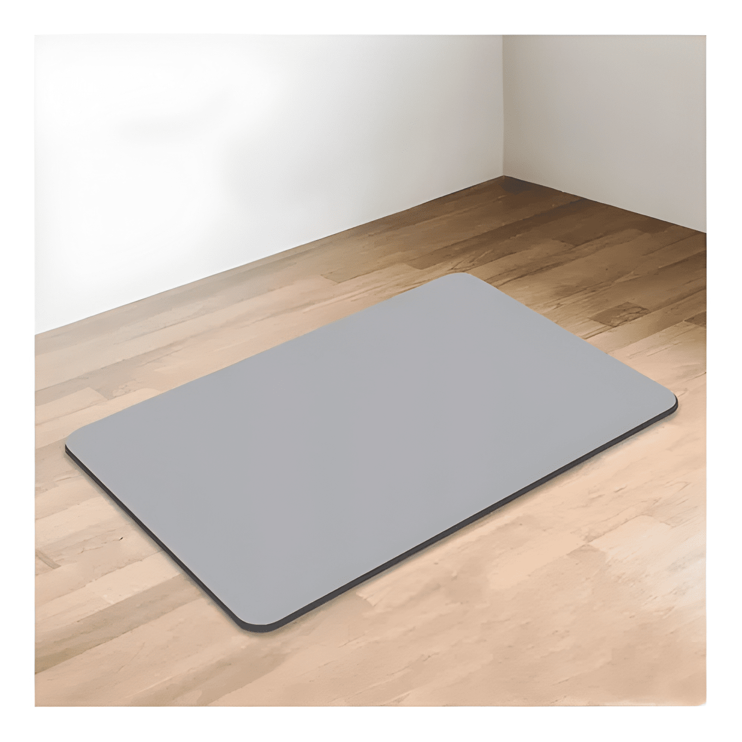 Alfombra De Ducha De Diatomita | Absorción Rápida Liso Gris-1