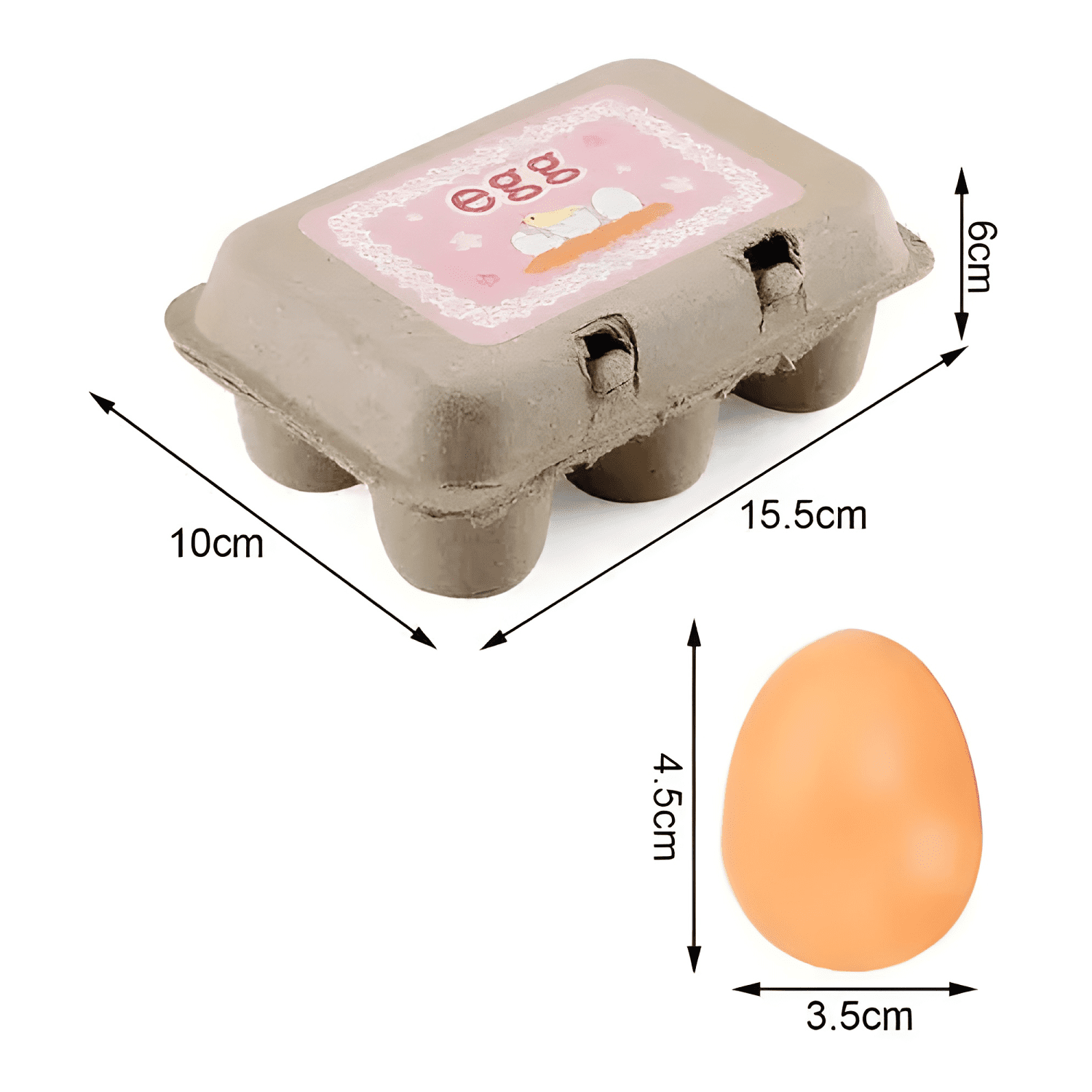 Juguete huevos de madera didáctico para niñas y niños-3