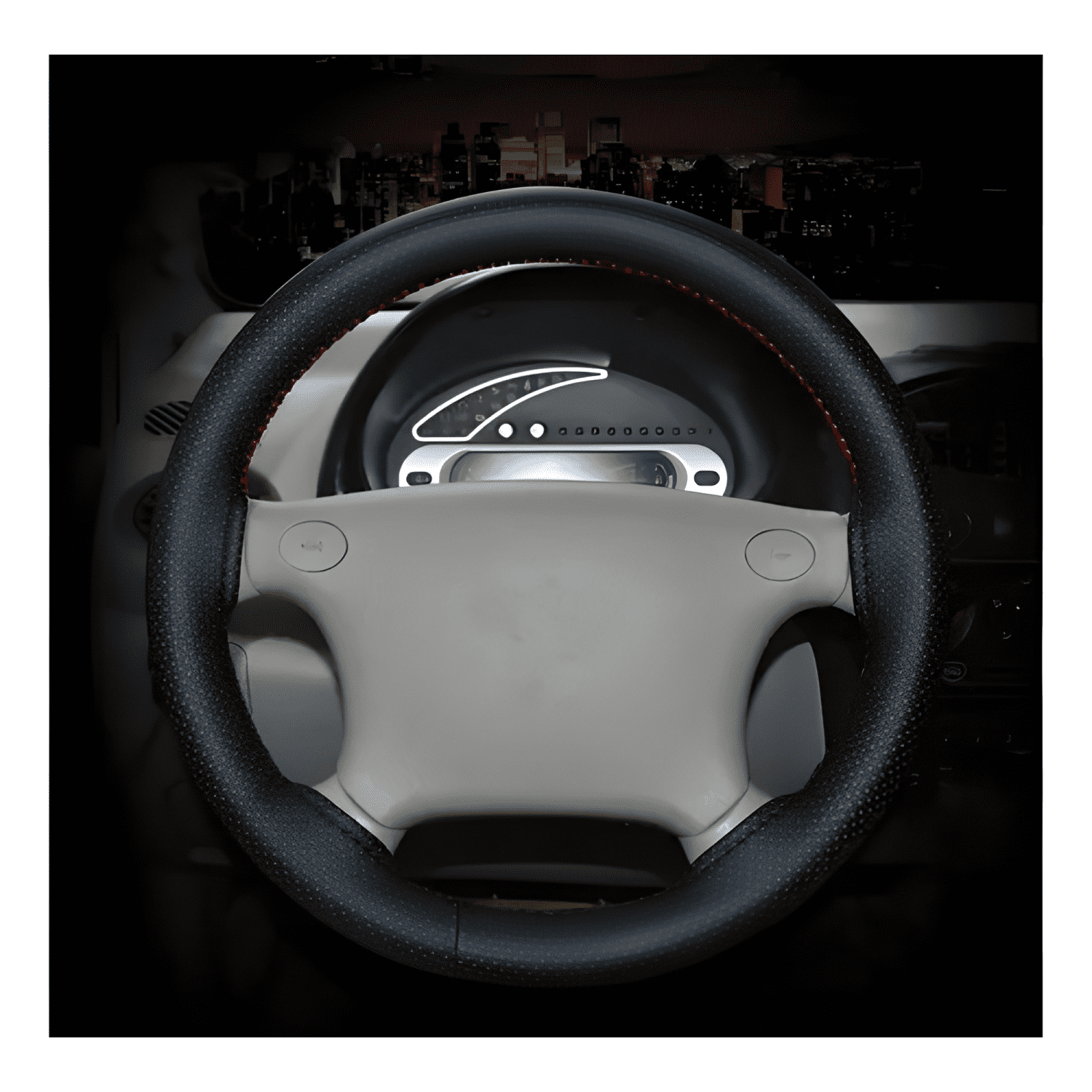 Funda Cubre Volante Cosido Antirresbalante para Auto 38 Cm-1