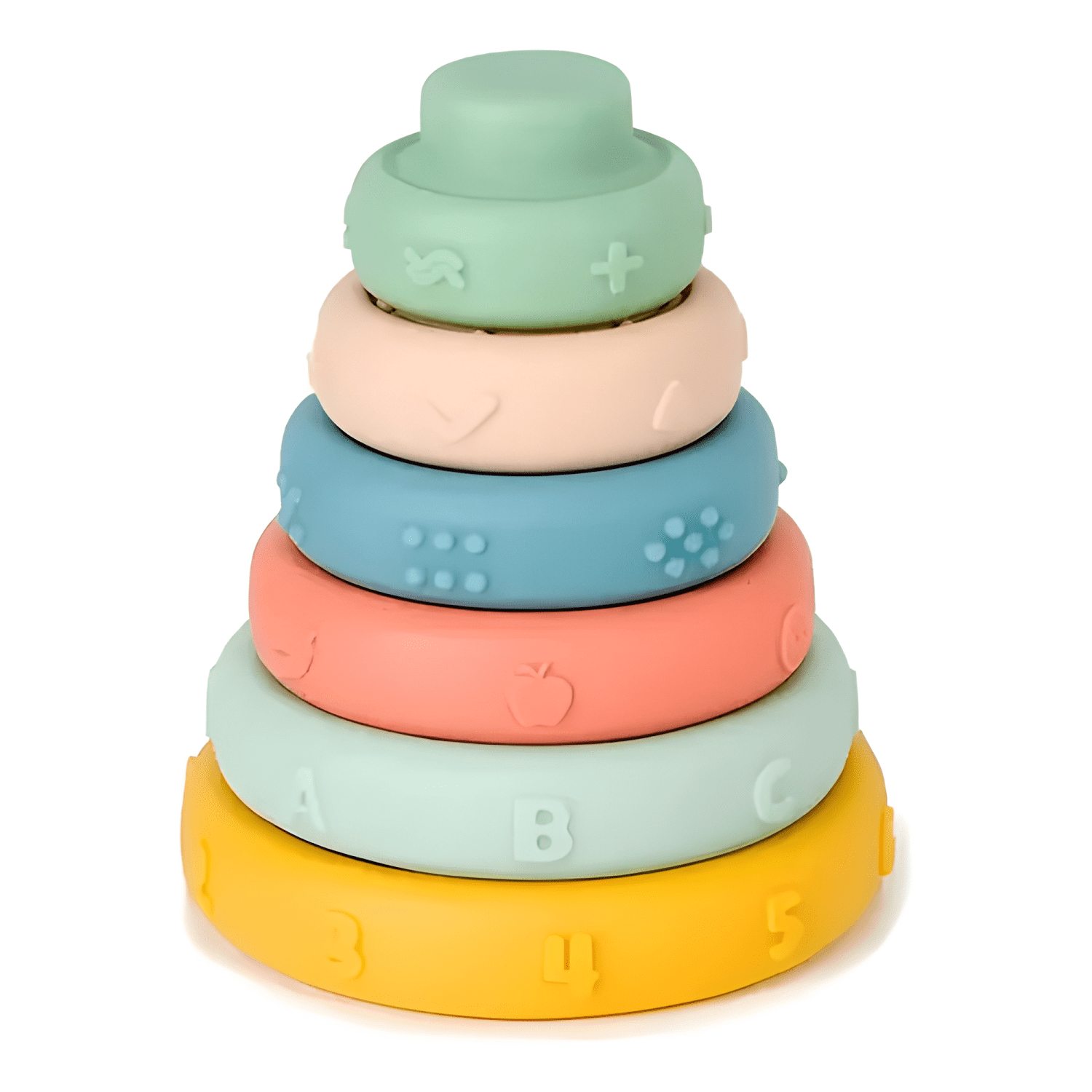 Juegos anillos para apilar torres didáctico bebes niños-0