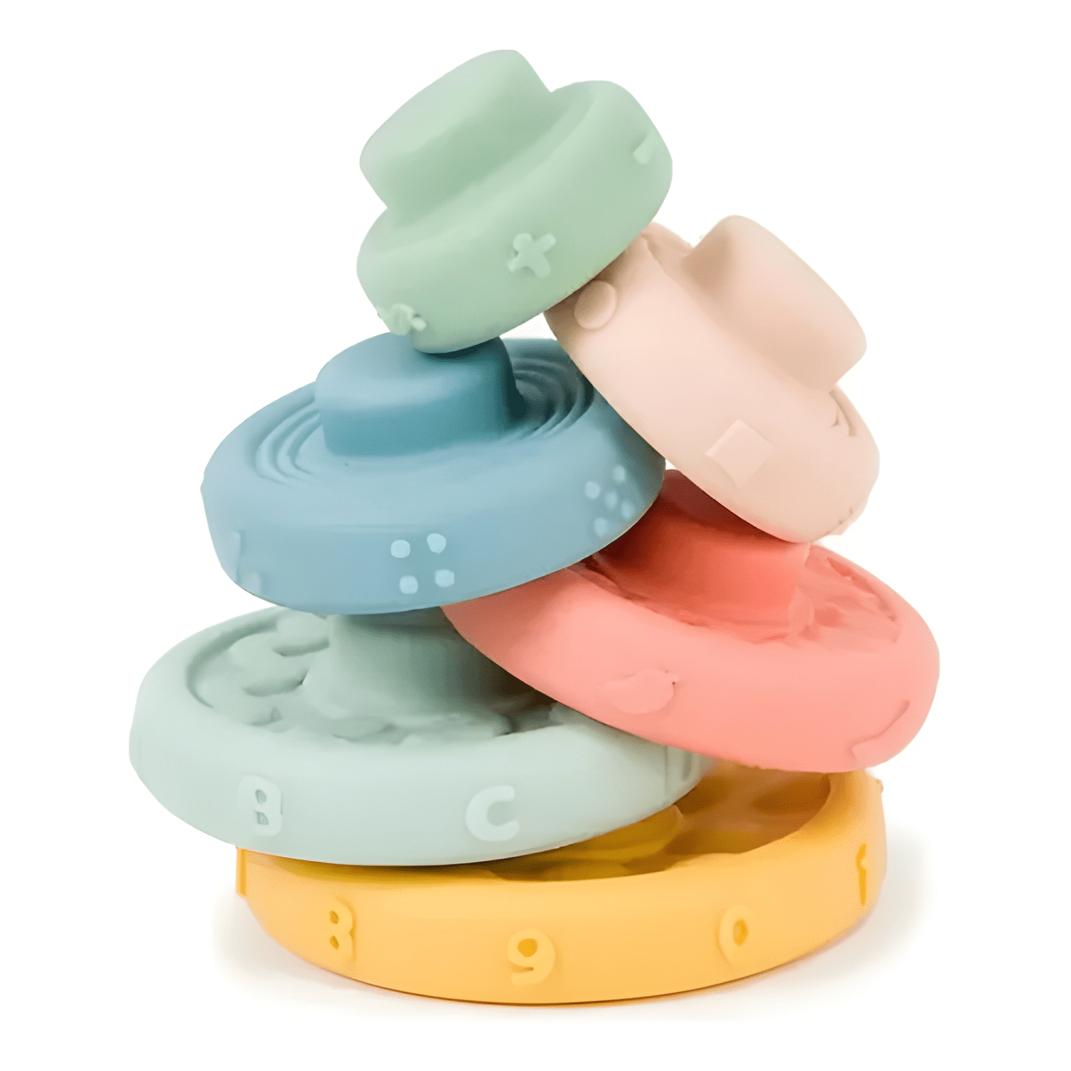 Juegos anillos para apilar torres didáctico bebes niños-1