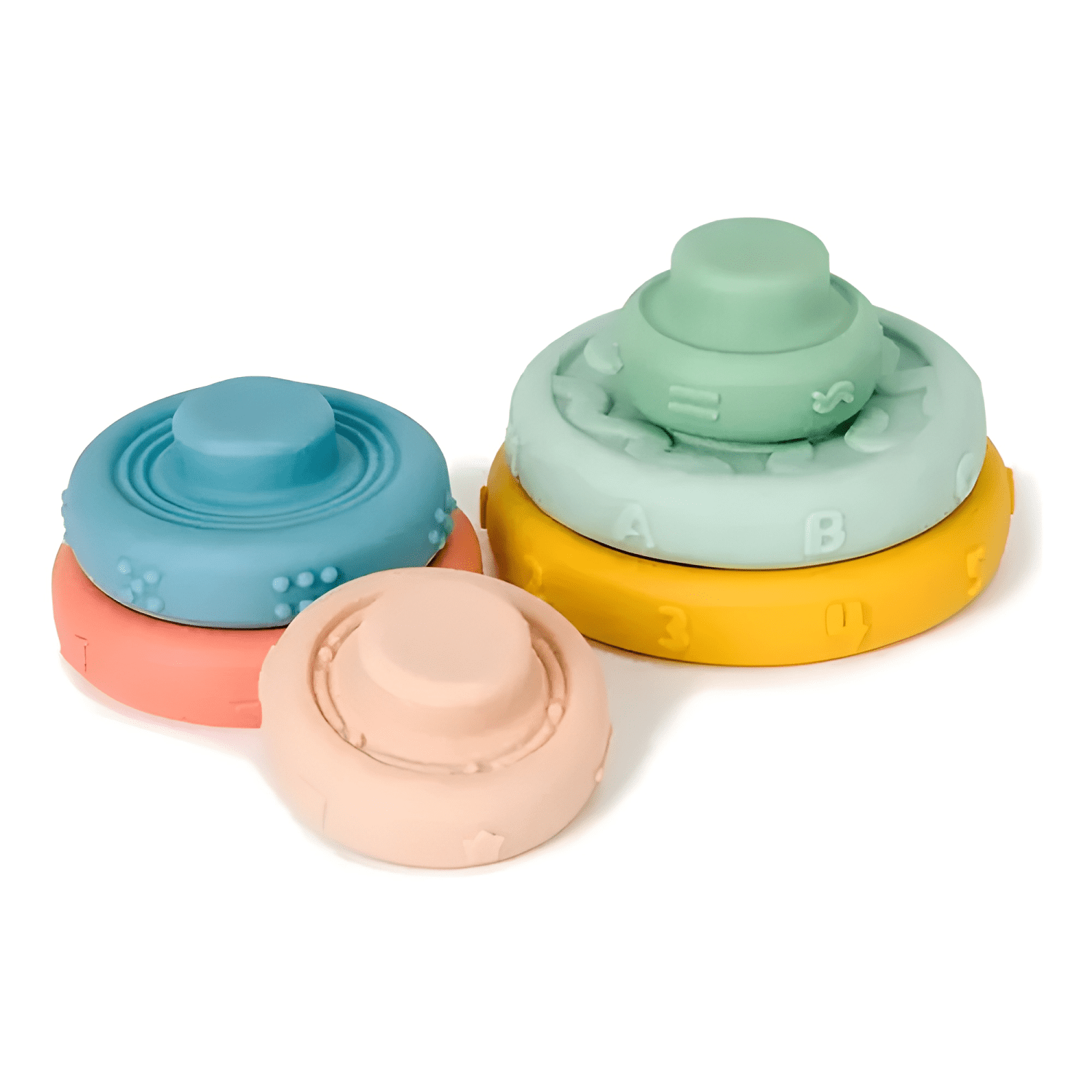 Juegos anillos para apilar torres didáctico bebes niños-2