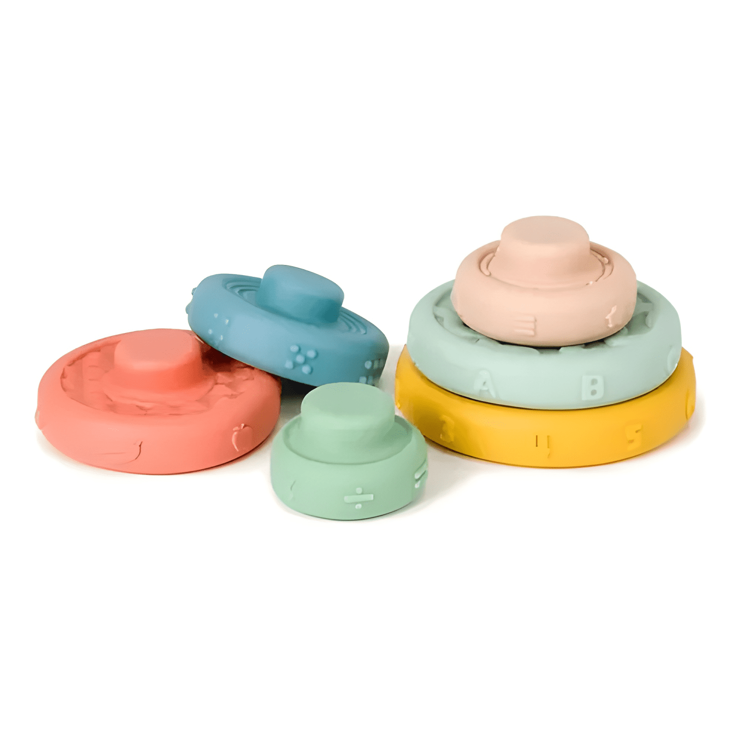 Juegos anillos para apilar torres didáctico bebes niños-3